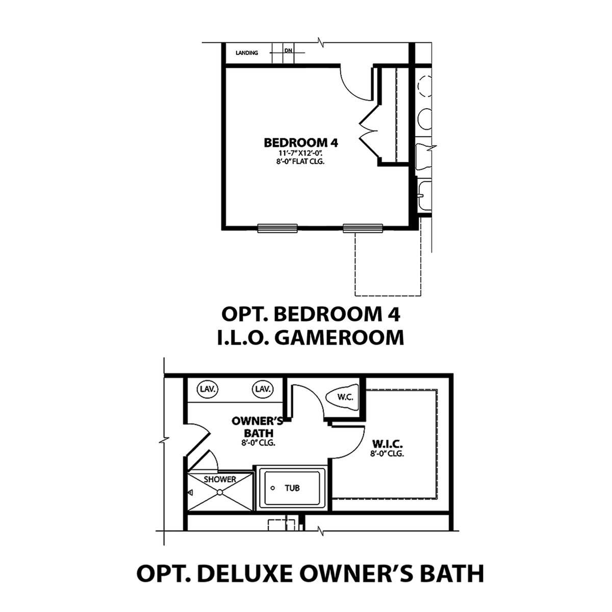 3 - The Logan B buildable floor plan layout in Davidson Homes' Sage Farms community.