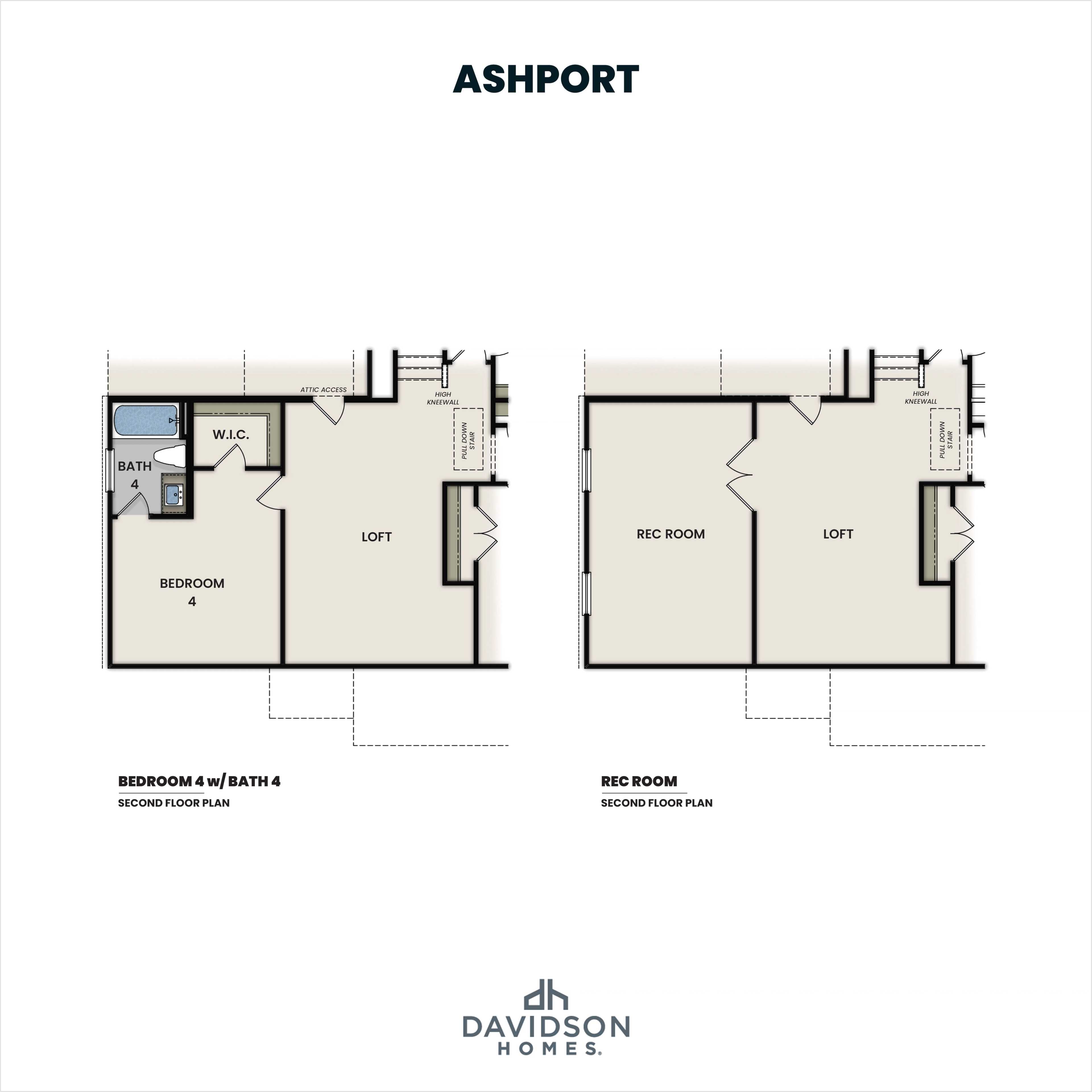 4 - The Ashport L buildable floor plan layout in Davidson Homes Homes' Wendell Ridge community.