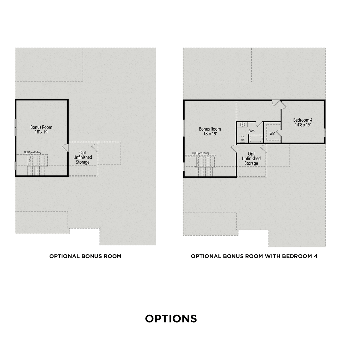 2 - The Magnolia D buildable floor plan layout in Davidson Homes' Tobacco Road community.
