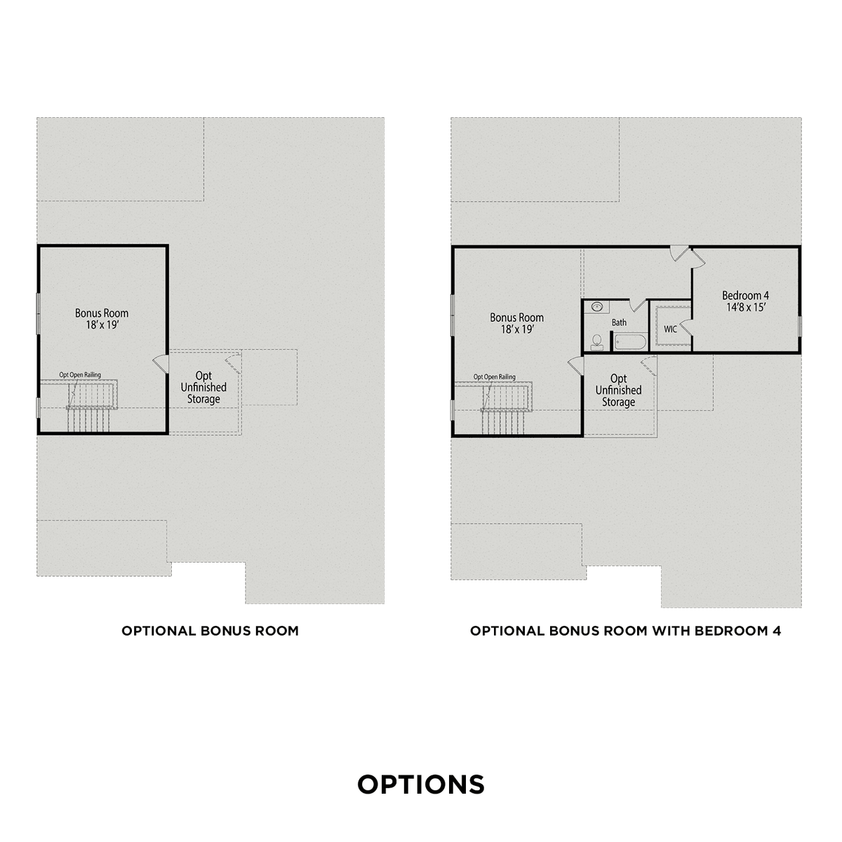 2 - The Magnolia D buildable floor plan layout in Davidson Homes' Prince Place community.