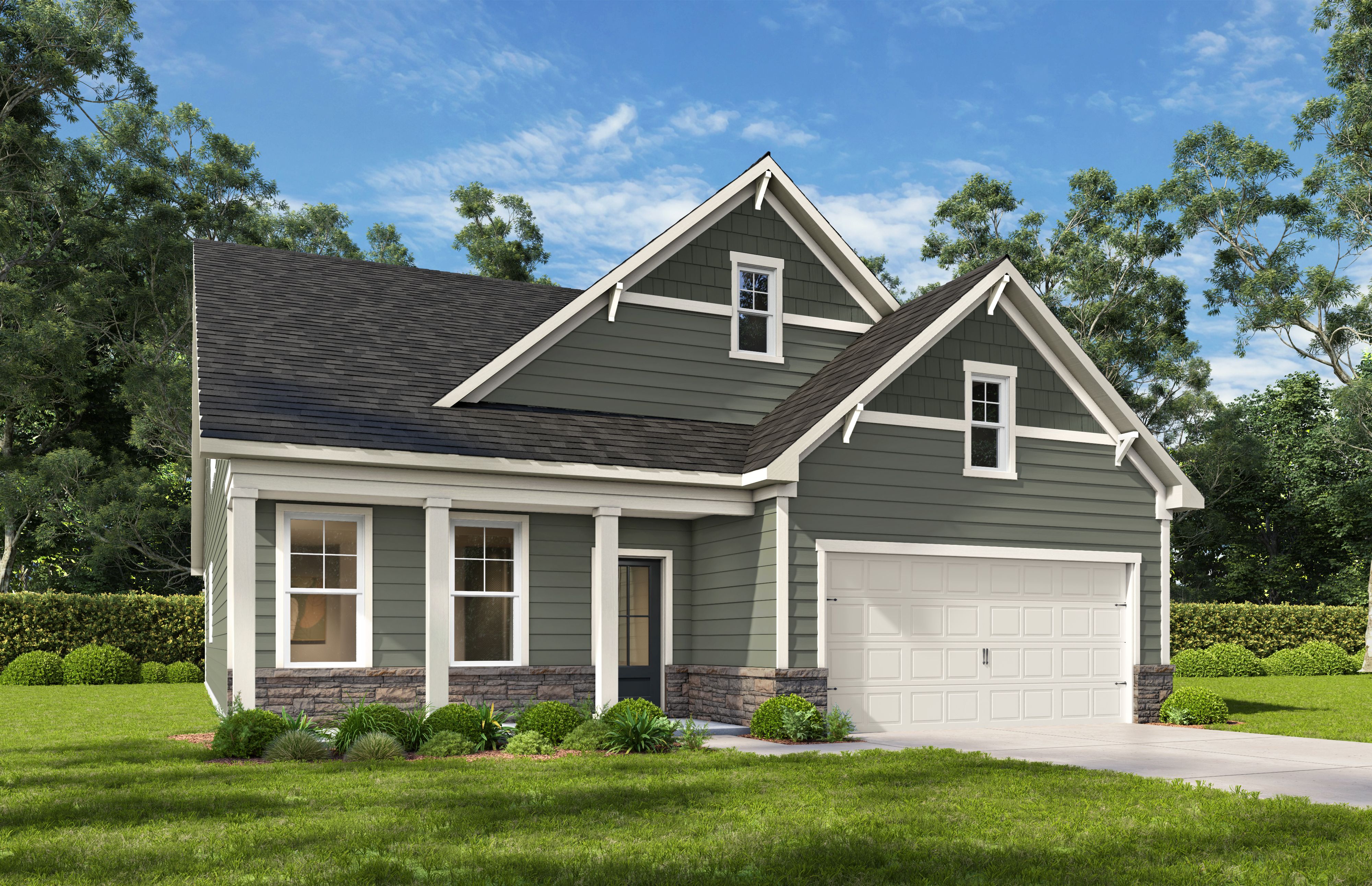 Exterior view of Davidson Homes' The Birch II A Floor Plan