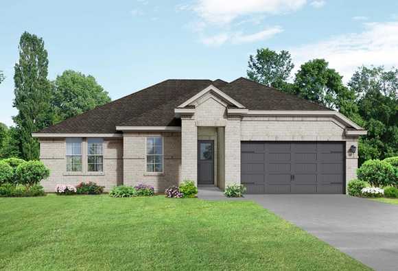 Exterior view of Davidson Homes' The Edward A Floor Plan