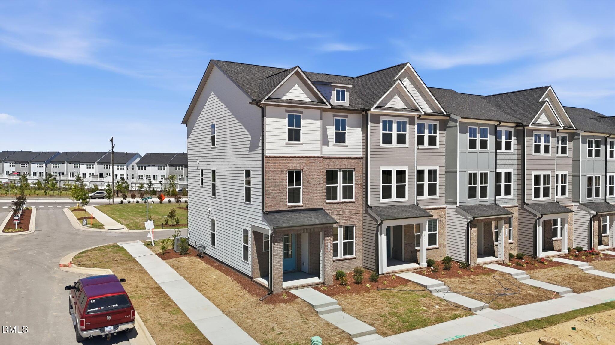 3-story Avery exterior floor plan by Davidson Homes in Forestville Yard Townhomes, Knightdale, North Carolina.