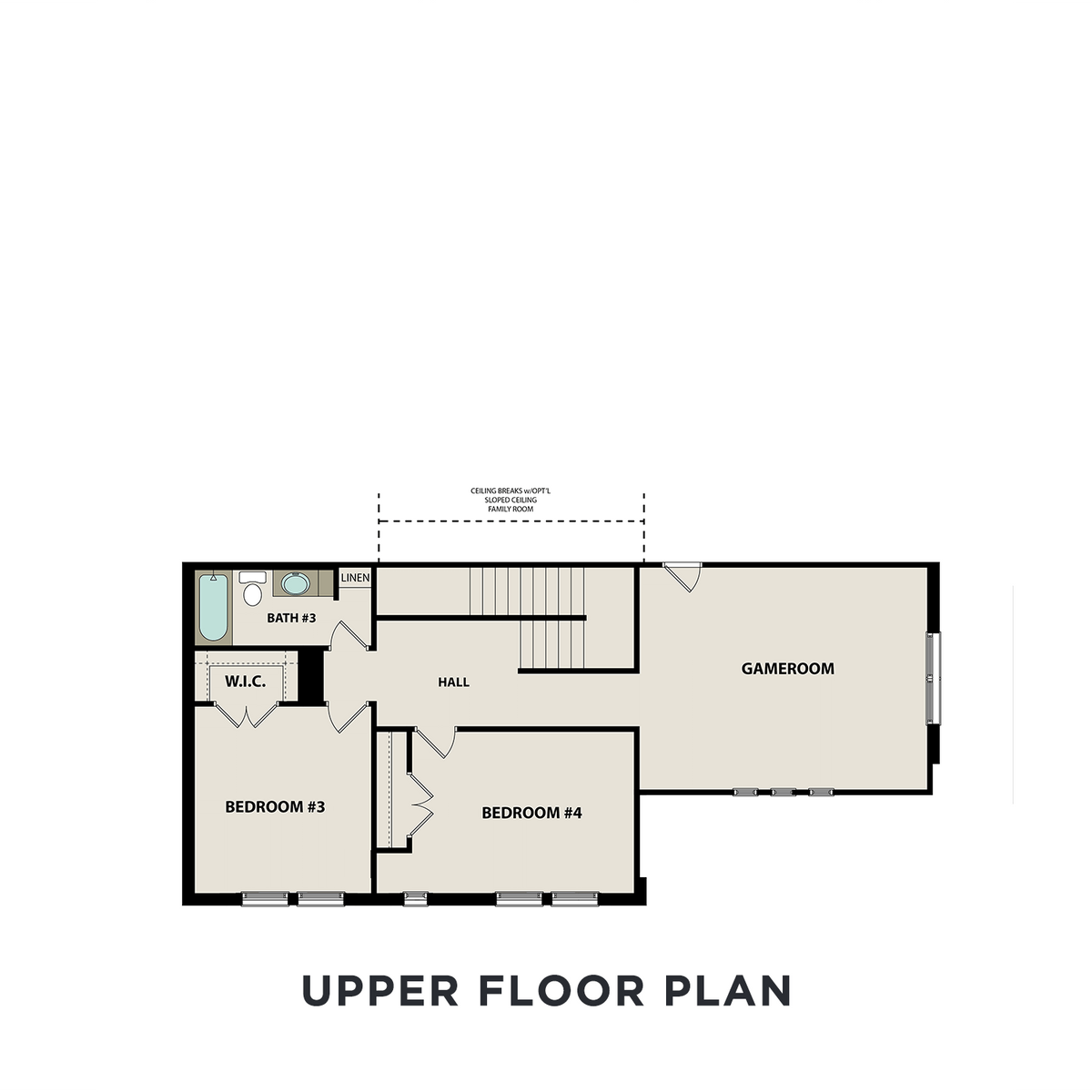 2 - The Bellar B buildable floor plan layout in Davidson Homes' Rivers Edge community.