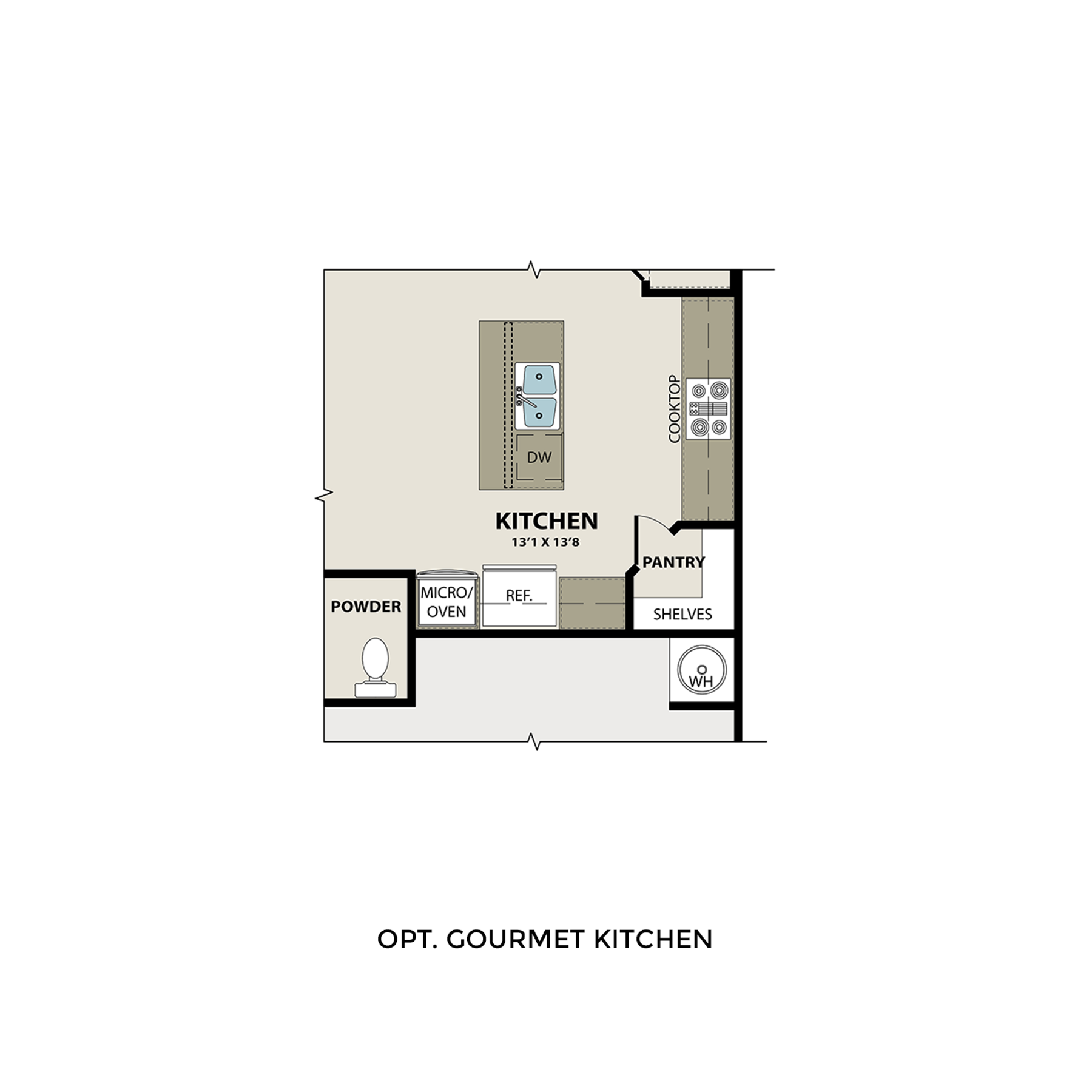 3 - The Durham D buildable floor plan layout in Davidson Homes Homes' Lake Park Villas community.