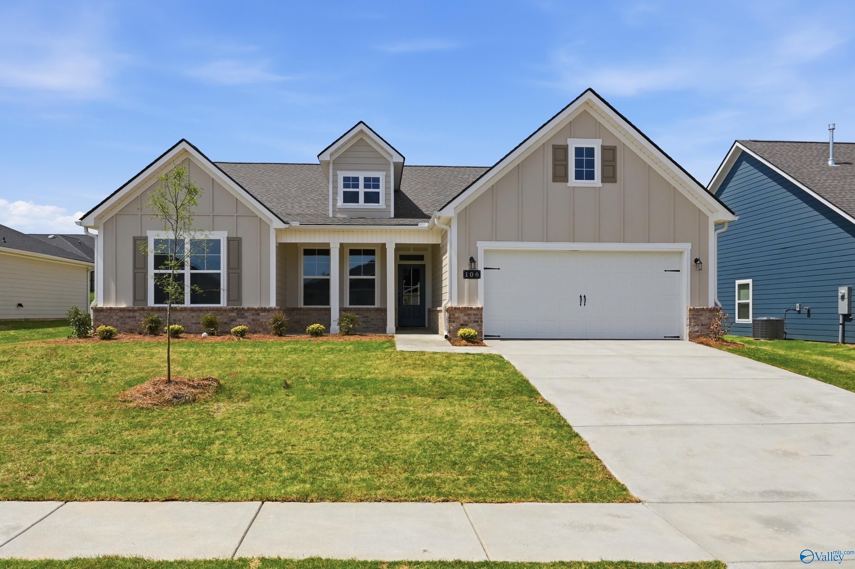 Exterior view of Davidson Homes' New Home at 106 Evergreen Mill Lane