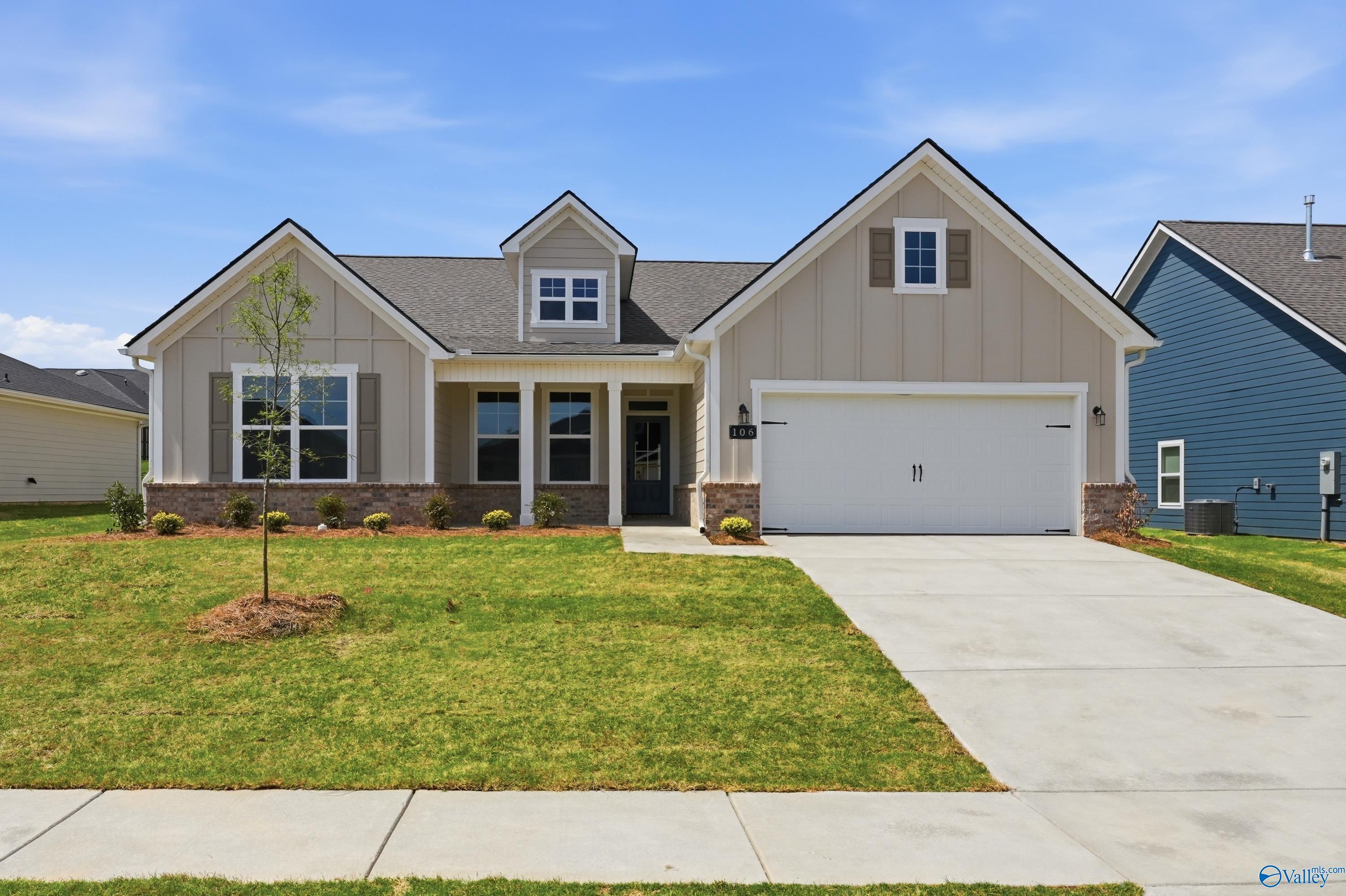 Exterior view of Davidson Homes' New Home at 106 Evergreen Mill Lane
