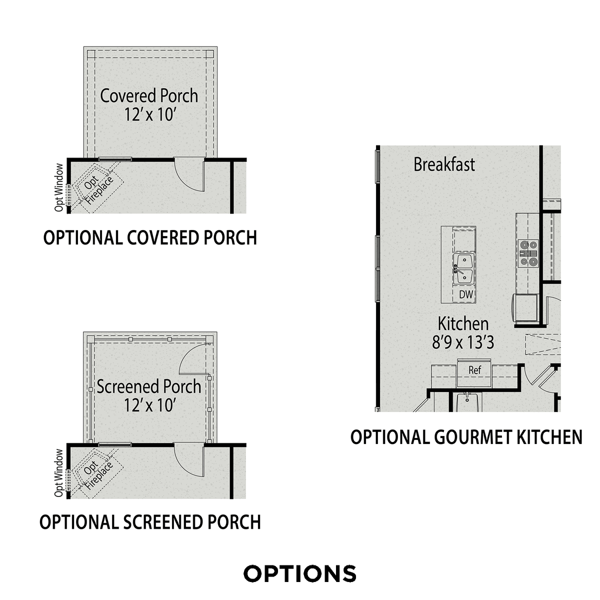 2 - The Carter B buildable floor plan layout in Davidson Homes' Wellers Knoll community.