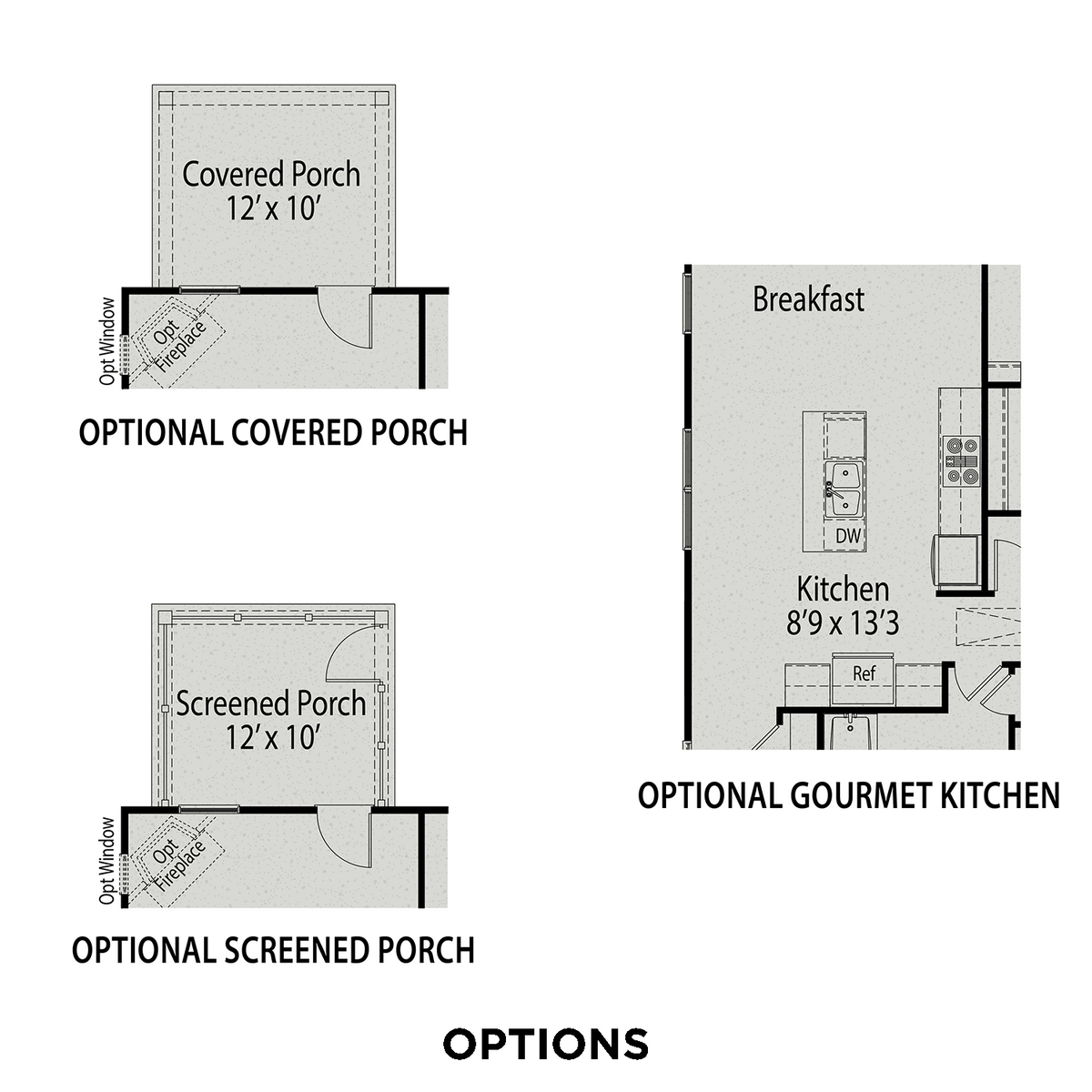 2 - The Carter B buildable floor plan layout in Davidson Homes' Gregory Village community.