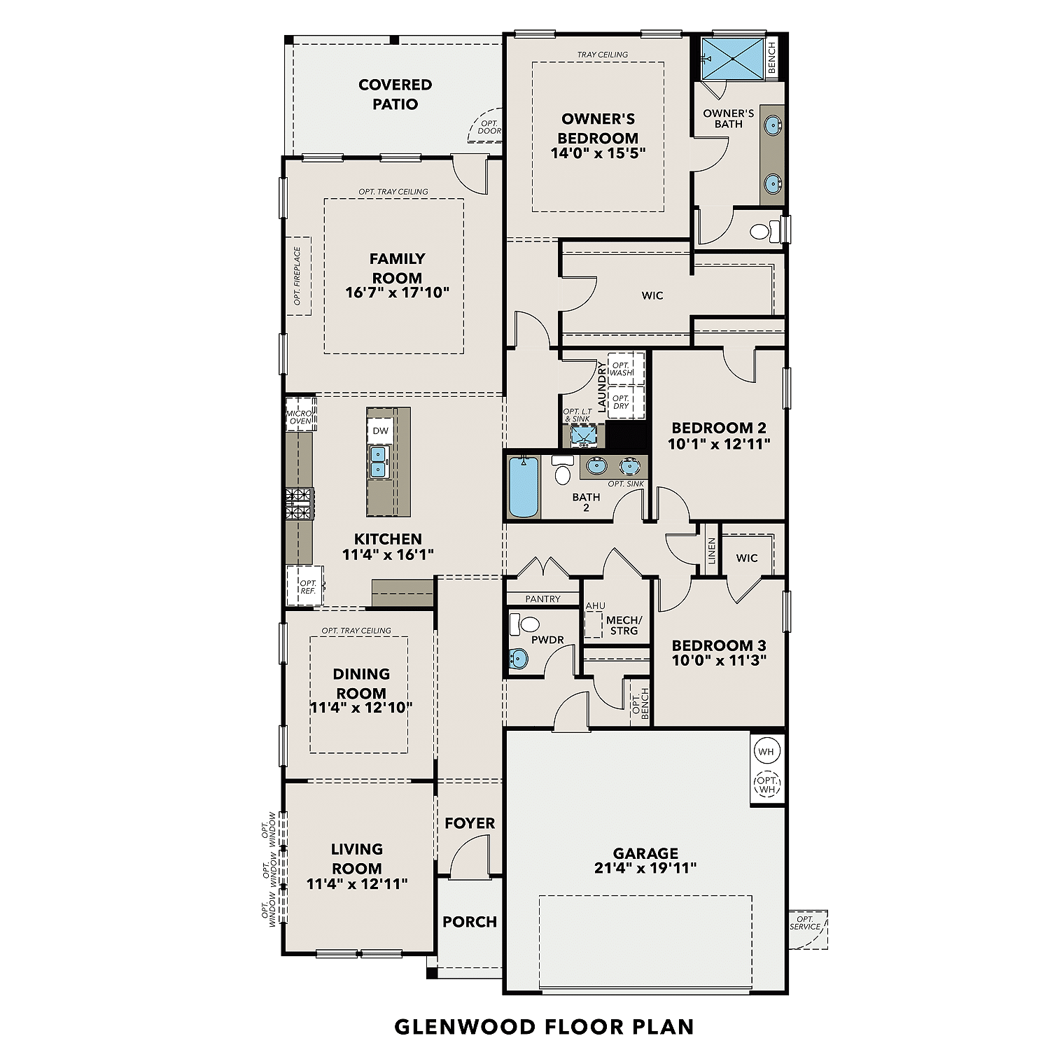 The Glenwood A Floor Plan In Kelly Preserve | Loganville, GA