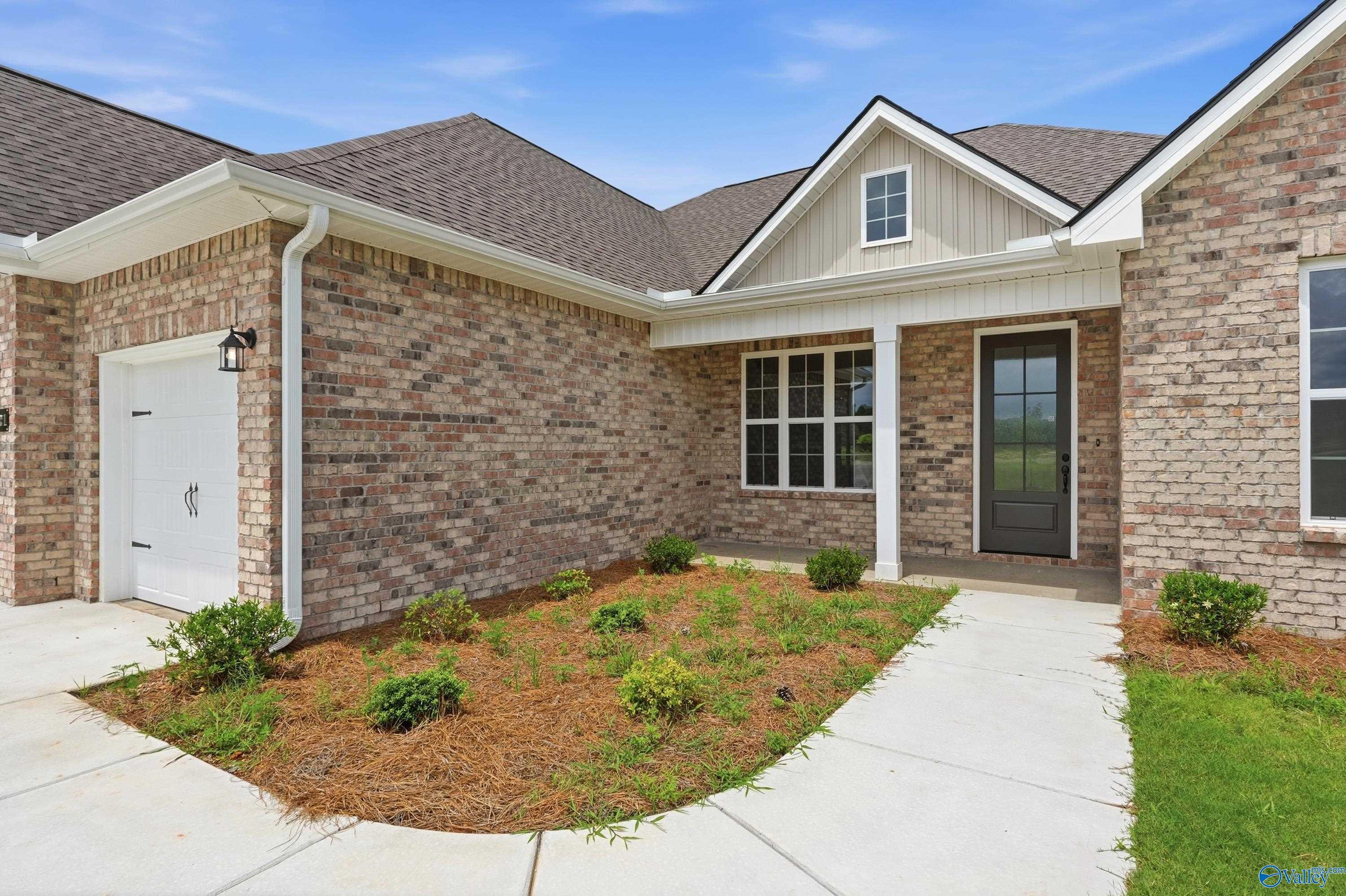 Brick exterior of The Finleigh floor plan by Davidson Homes in Riverton Preserve, Huntsville, Alabama.