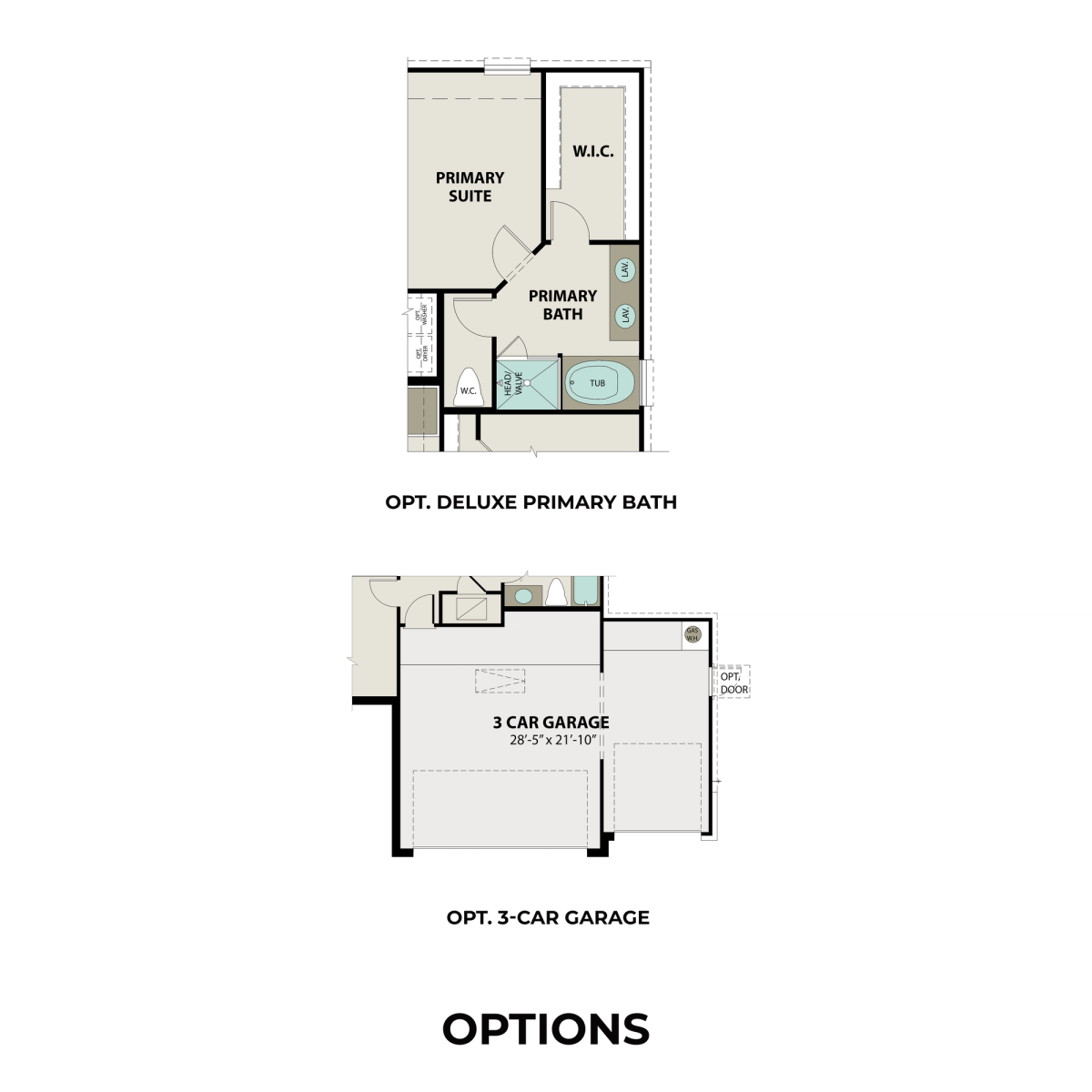 2 - The Costa B floor plan layout for 2561 Malibu Glen Drive in Davidson Homes' Sunterra community.