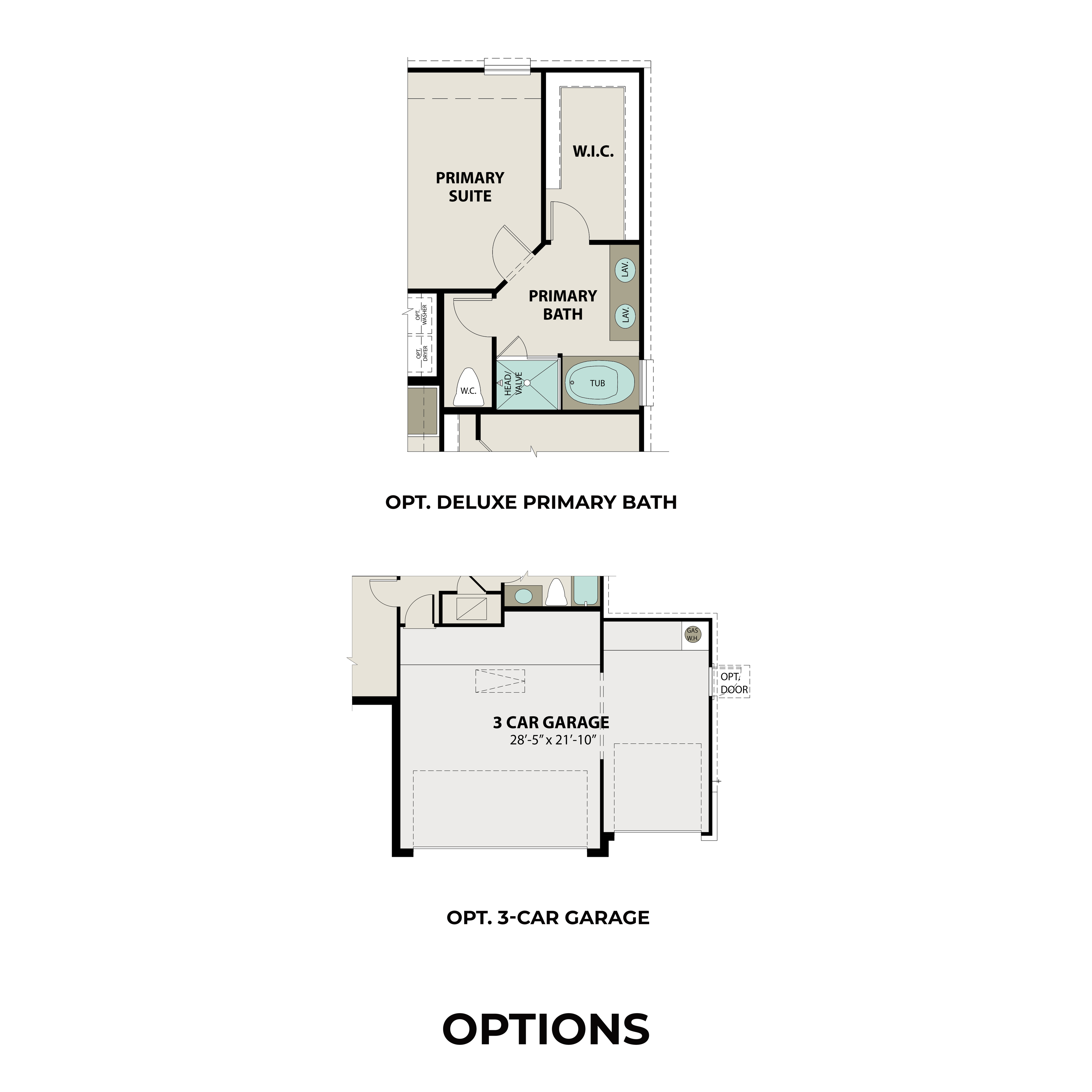 2 - The Costa B buildable floor plan layout in Davidson Homes Homes' Emberly community.