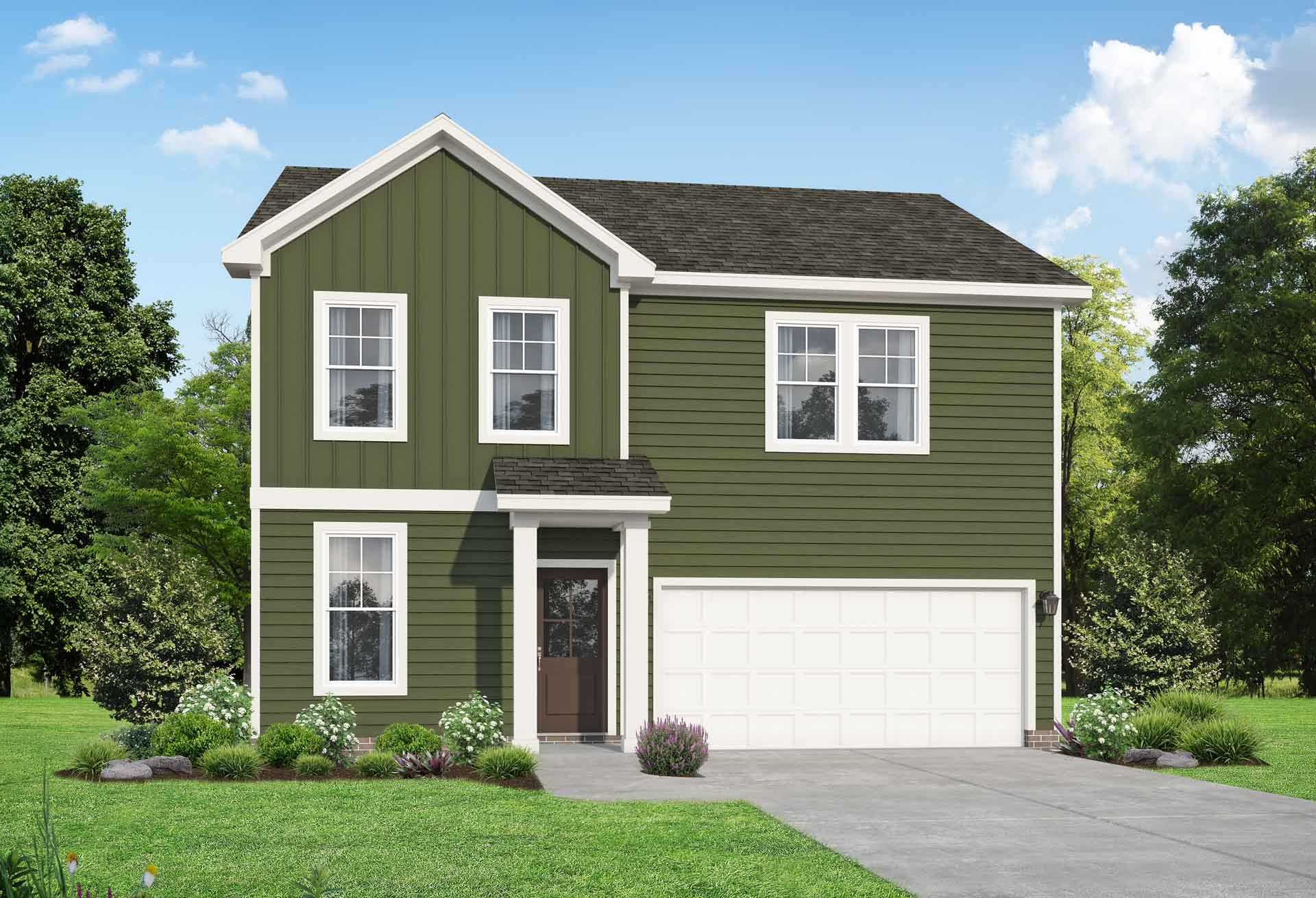Exterior view of Davidson Homes' The Logan A Floor Plan
