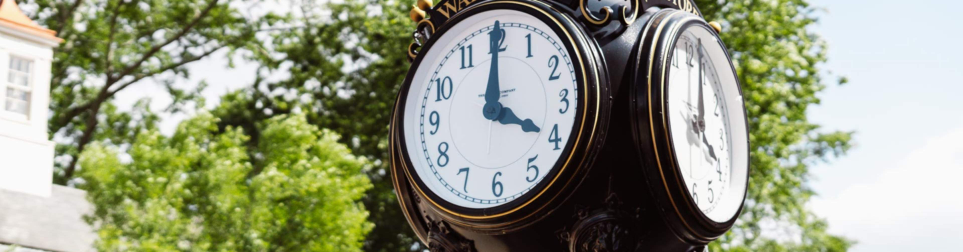 Clock in Downtown Wake Forest, NC