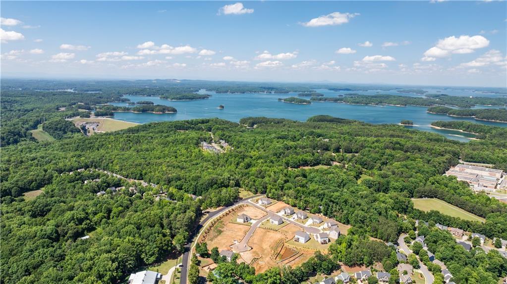 Aerial view of Melody Lakeside Estates new homes near Lake Lanier in Buford, Georgia by Davidson Homes