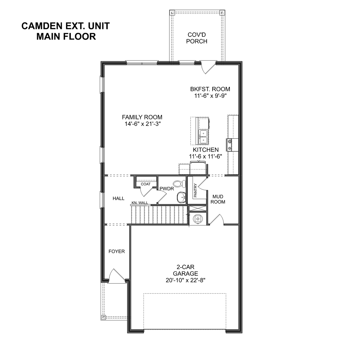 2 - The Camden D floor plan layout for 1721 Stampede Circle in Davidson Homes' Pavilion community.