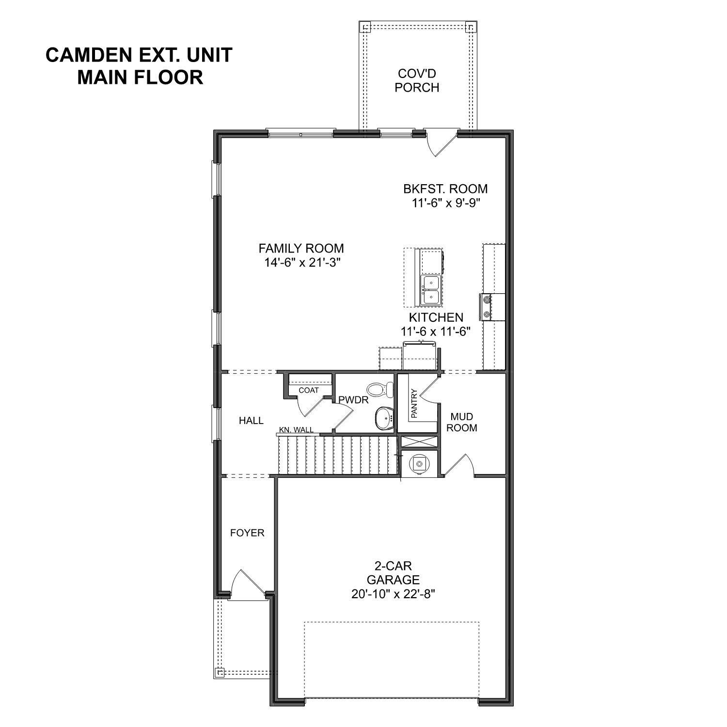 The Camden D Exterior Unit Main Floor