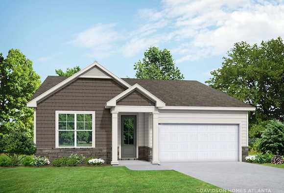 Exterior view of Davidson Homes' The Daphne A Floor Plan