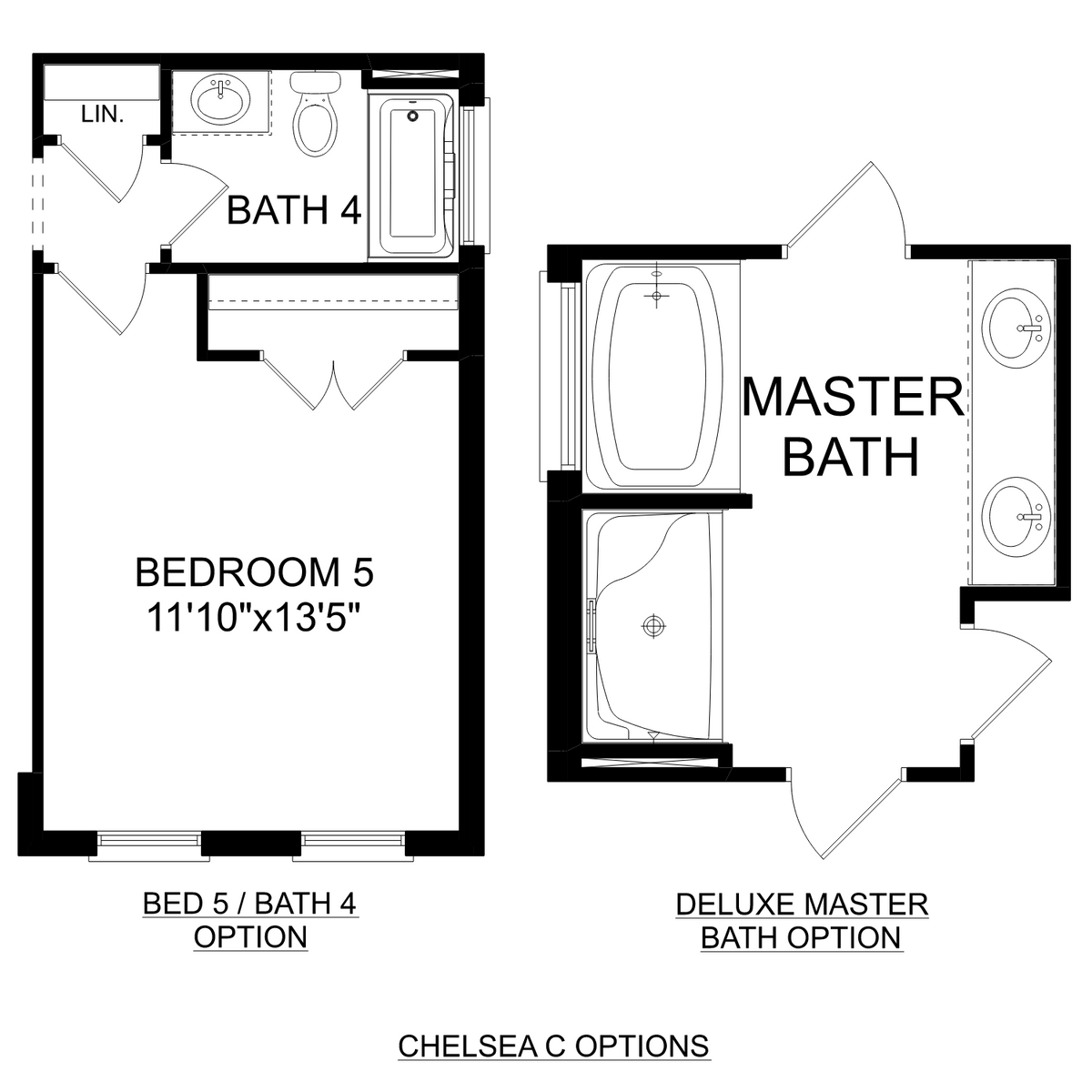 3 - The Chelsea C buildable floor plan layout in Davidson Homes' Walker's Hill community.
