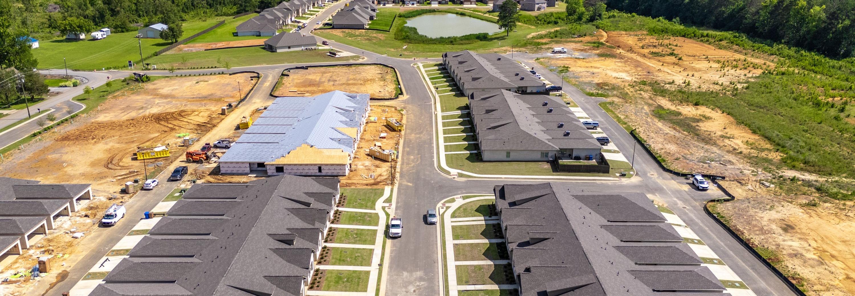 An in-progress Davidson Homes community under construction