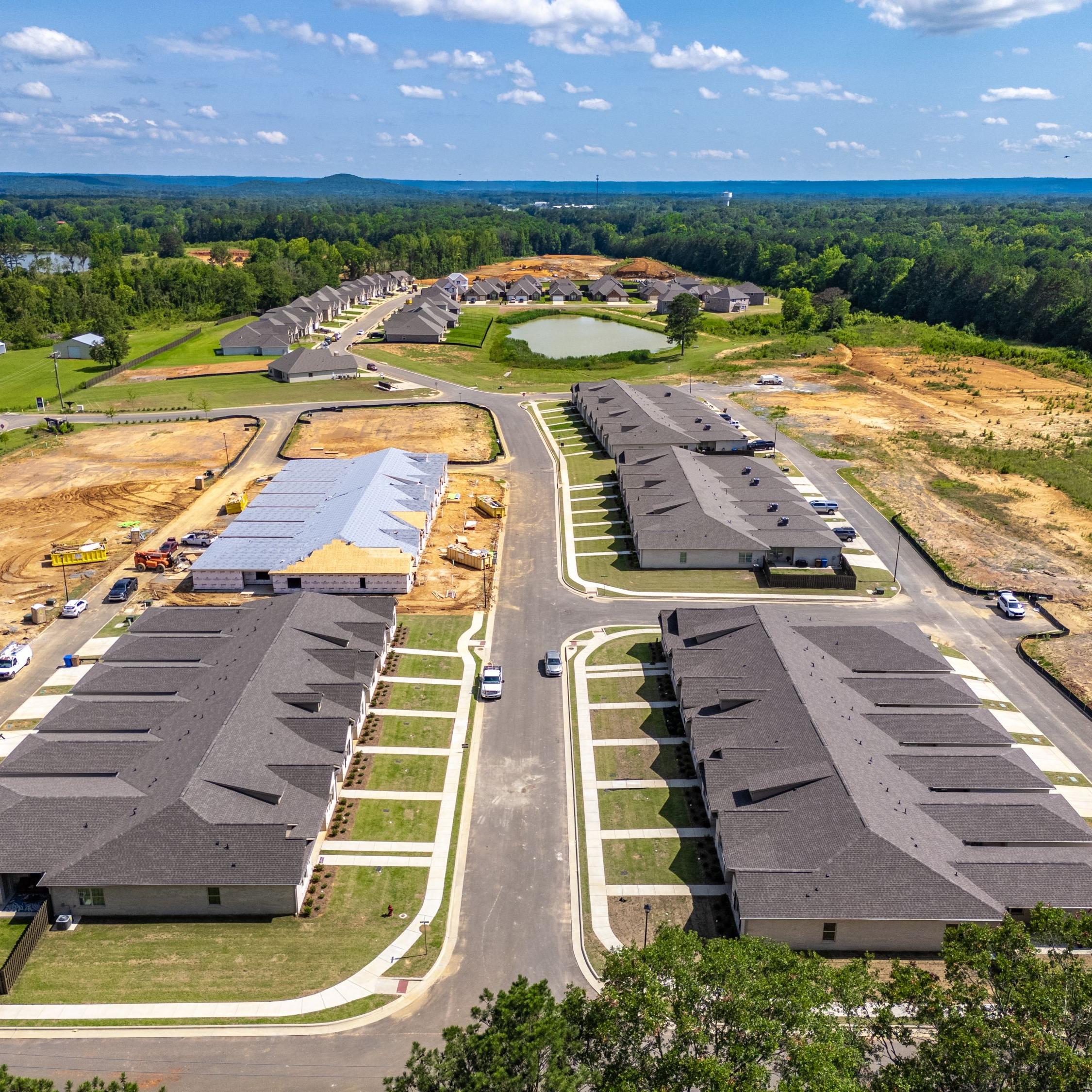 An in-progress Davidson Homes community under construction