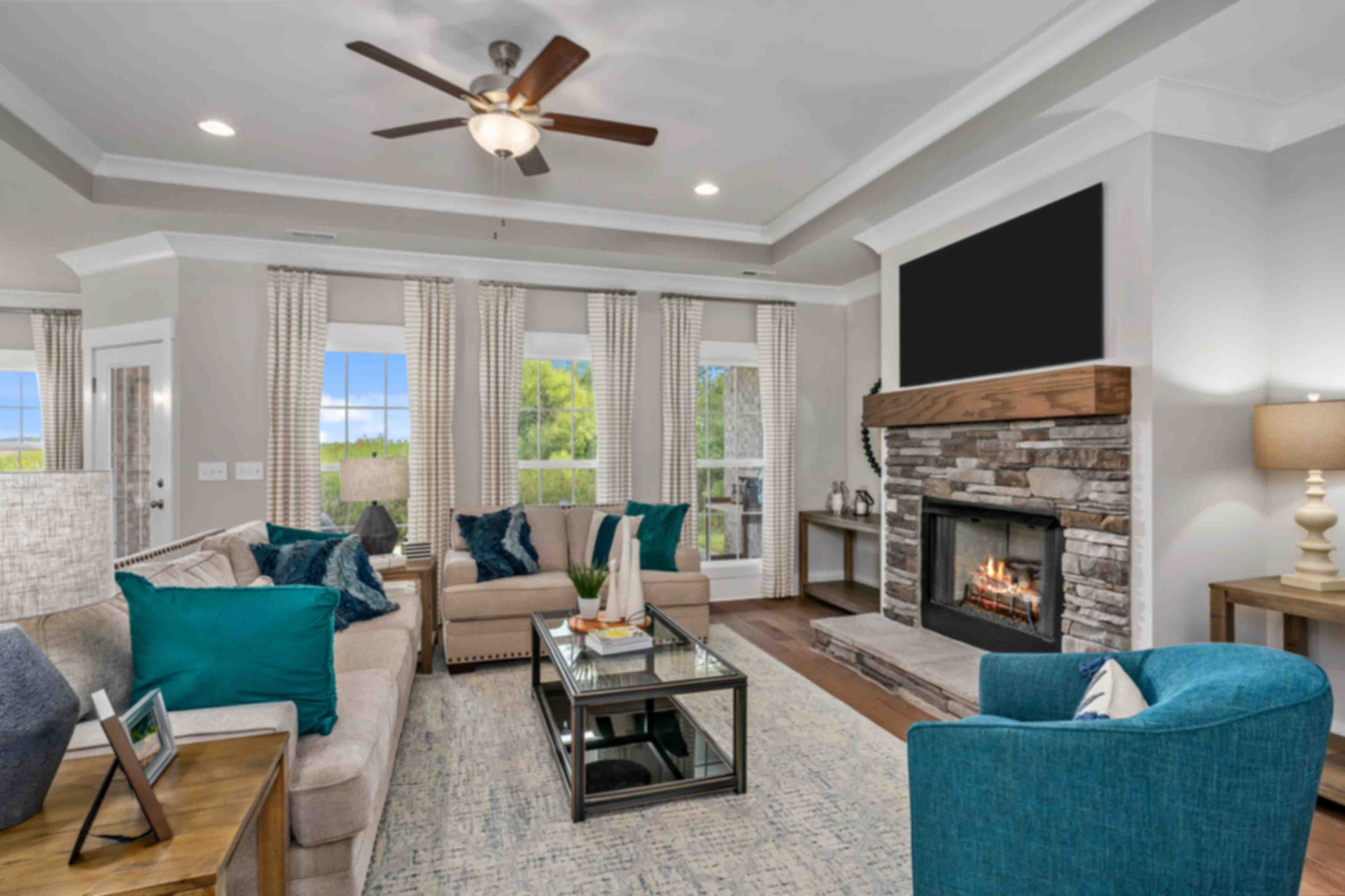 Kendall Downs Living Room with views
