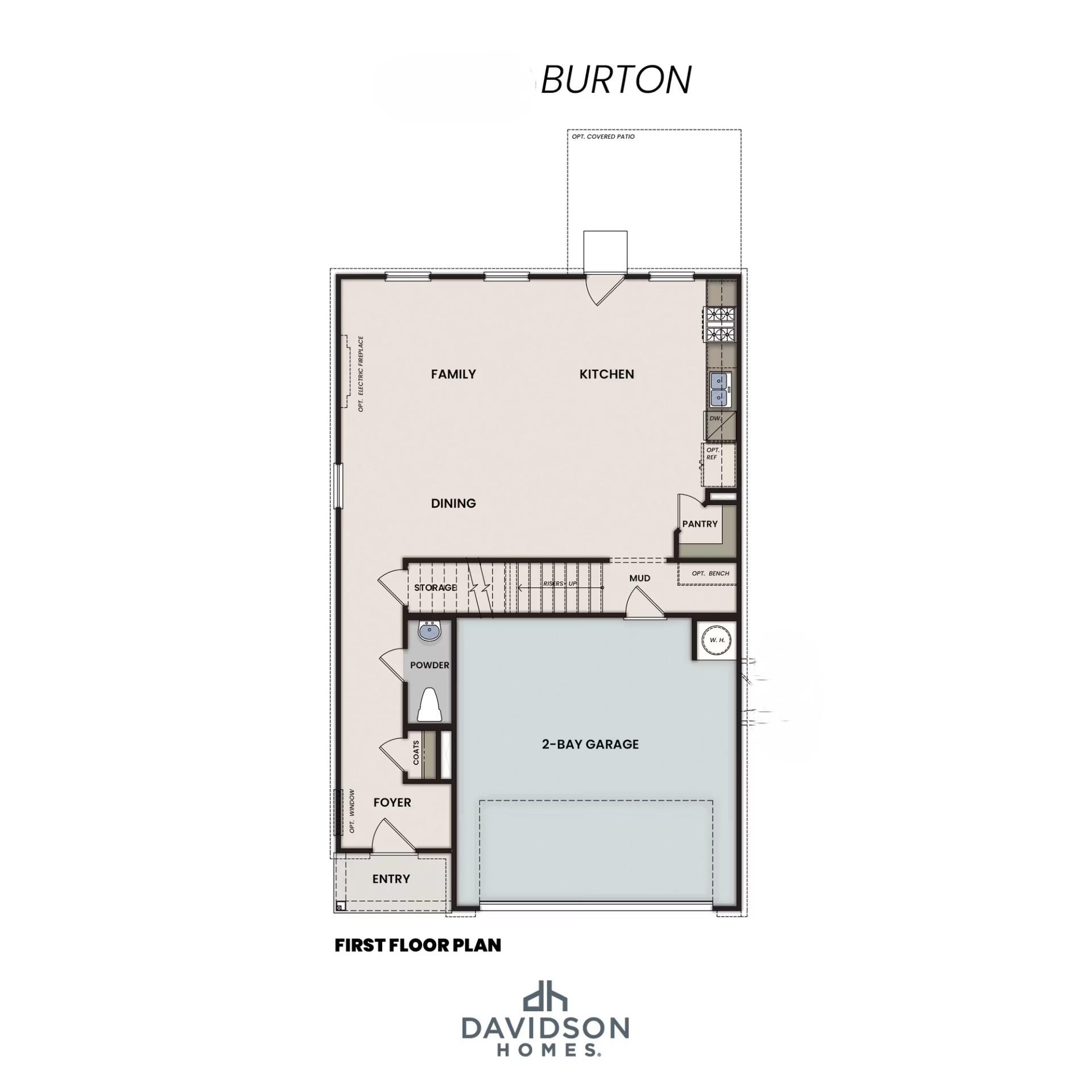 1 - The Burton B buildable floor plan layout in Davidson Homes Homes' Links Crossing community.