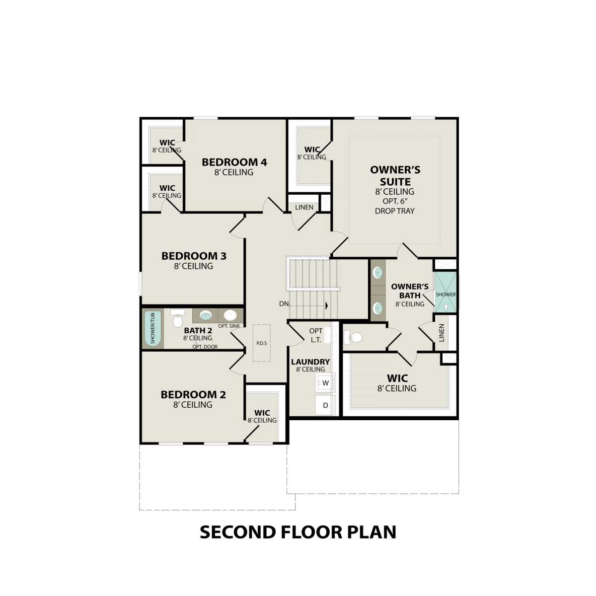 2 - The Henry C buildable floor plan layout in Davidson Homes' Salem Landing community.