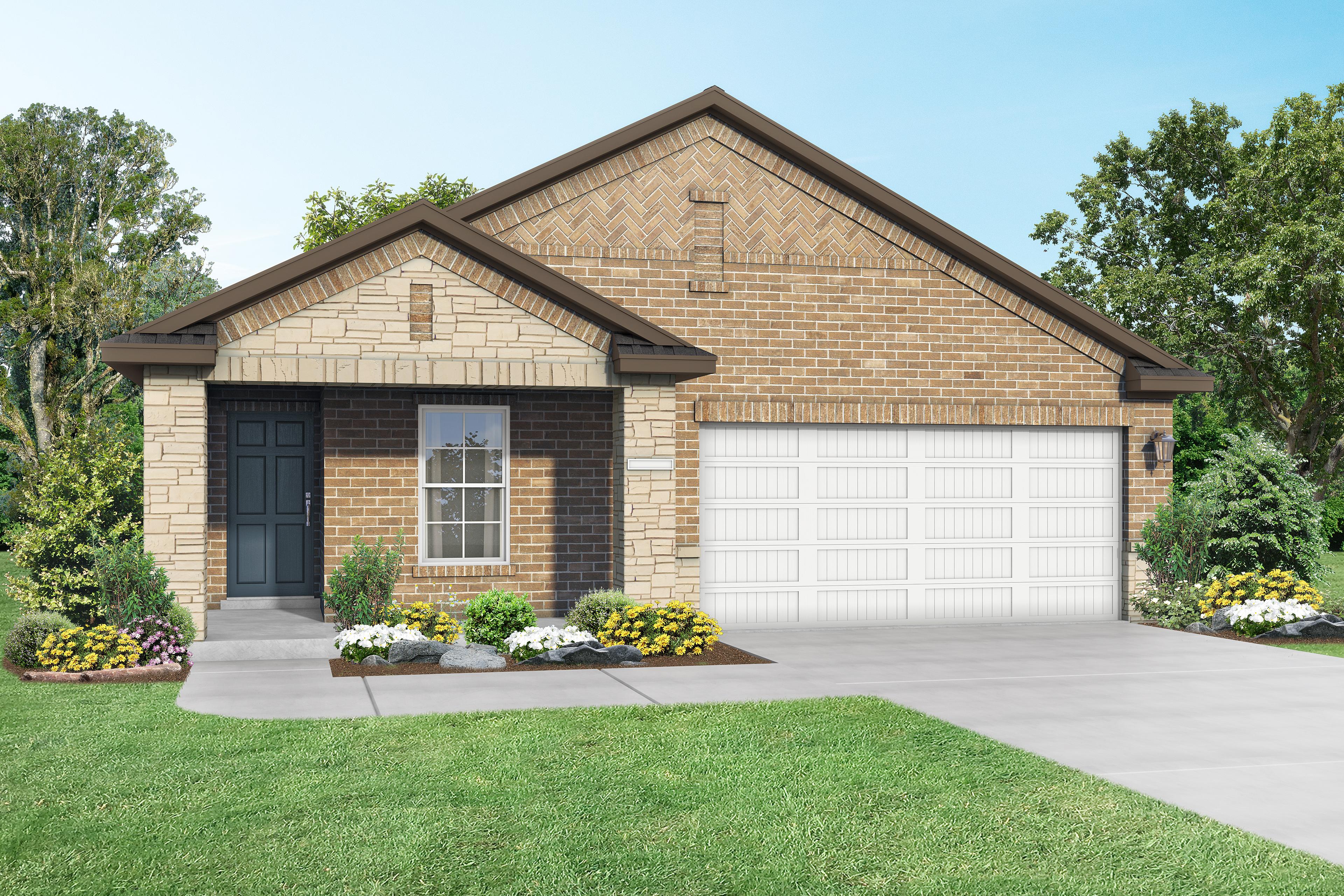 Exterior of The Riviera C, a one-story home with landscaping