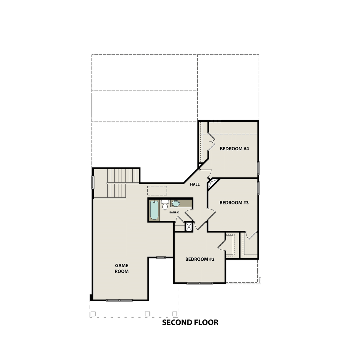 2 - The Ridgeport C with 3-Car Garage floor plan layout for 2239 Blue Heron Drive in Davidson Homes' Rivers Edge community.