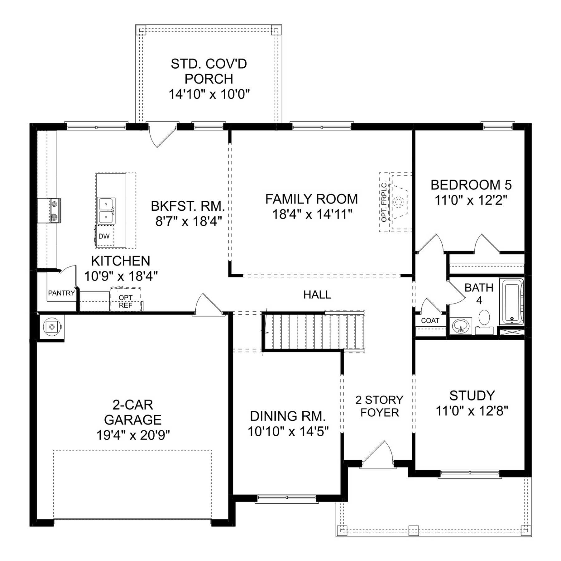 1 - The Madison D buildable floor plan layout in Davidson Homes Homes' Forest Glen community.