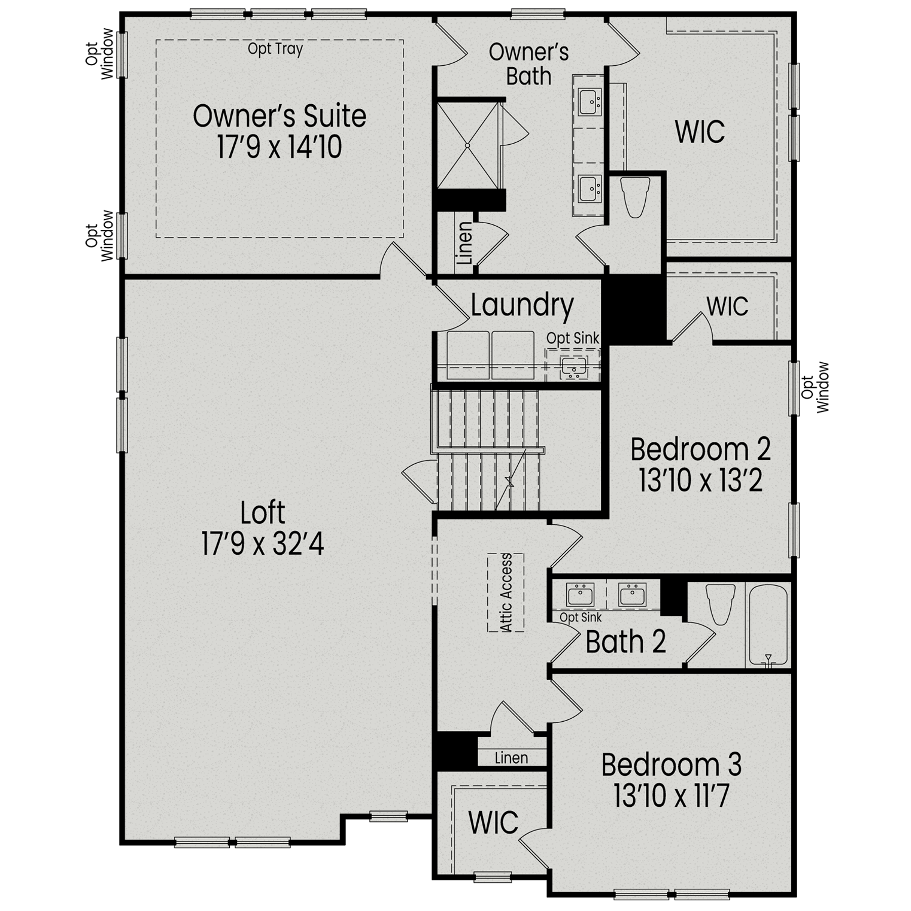 2 - The Beech A buildable floor plan layout in Davidson Homes Homes' Enclave at Belmont community.