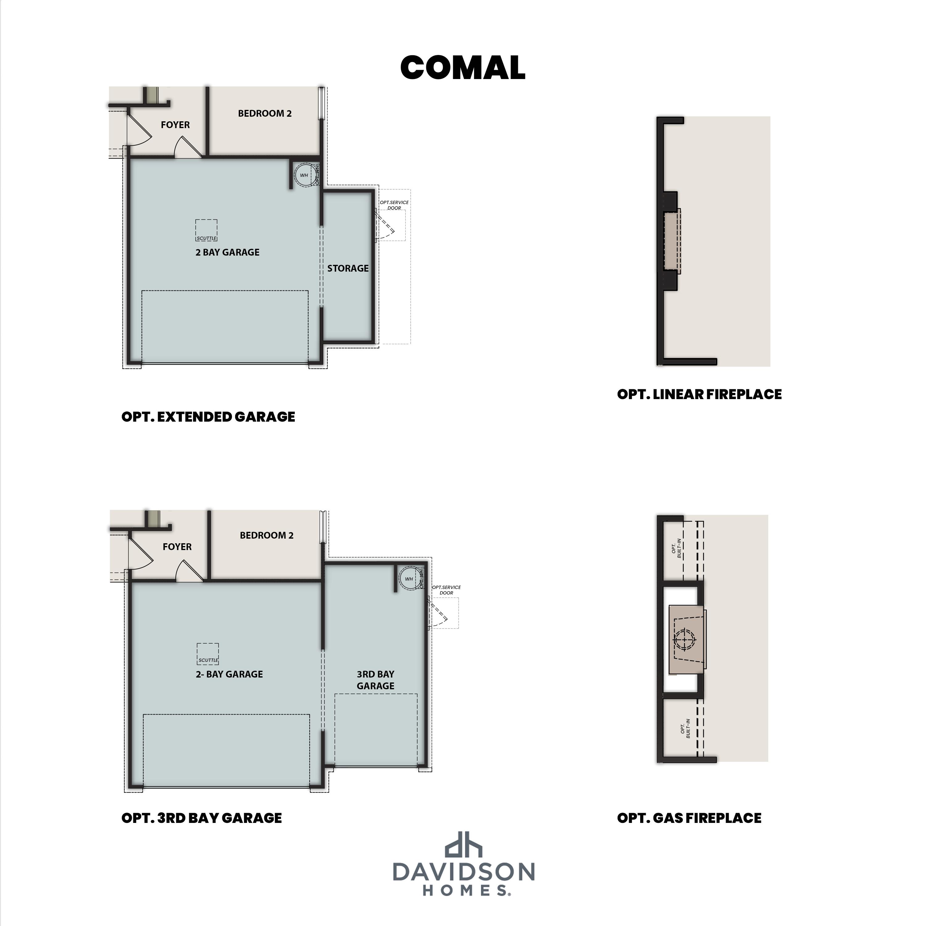 The Comal floor plan options