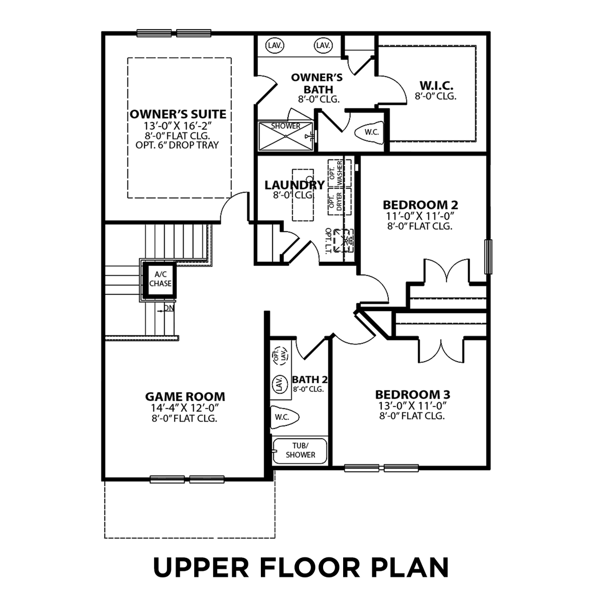 2 - The Logan C floor plan layout for 157 Cavalcade Loop in Davidson Homes' Carellton community.