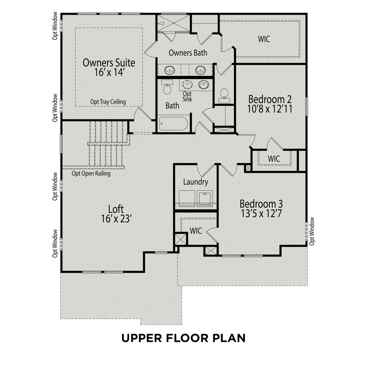 2 - The Chestnut buildable floor plan layout in Davidson Homes' Wellers Knoll community.