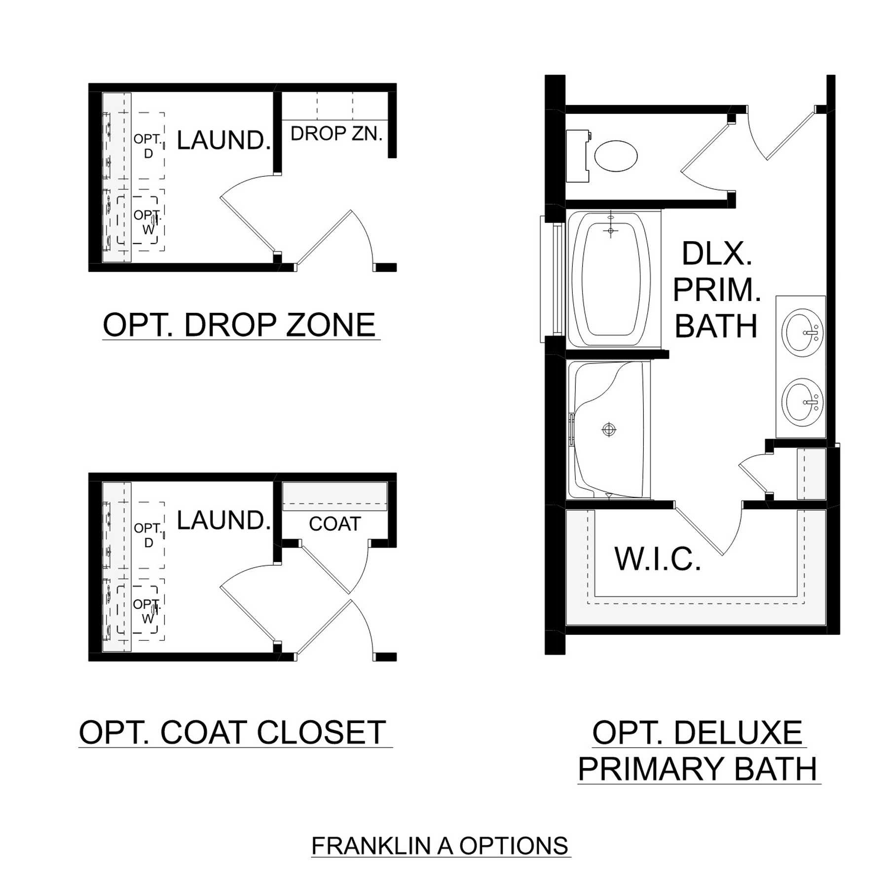 2 - The Franklin E buildable floor plan layout in Davidson Homes Homes' Bailey Park community.
