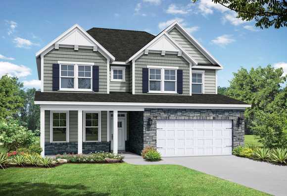 Exterior view of Davidson Homes' The Willow D Floor Plan