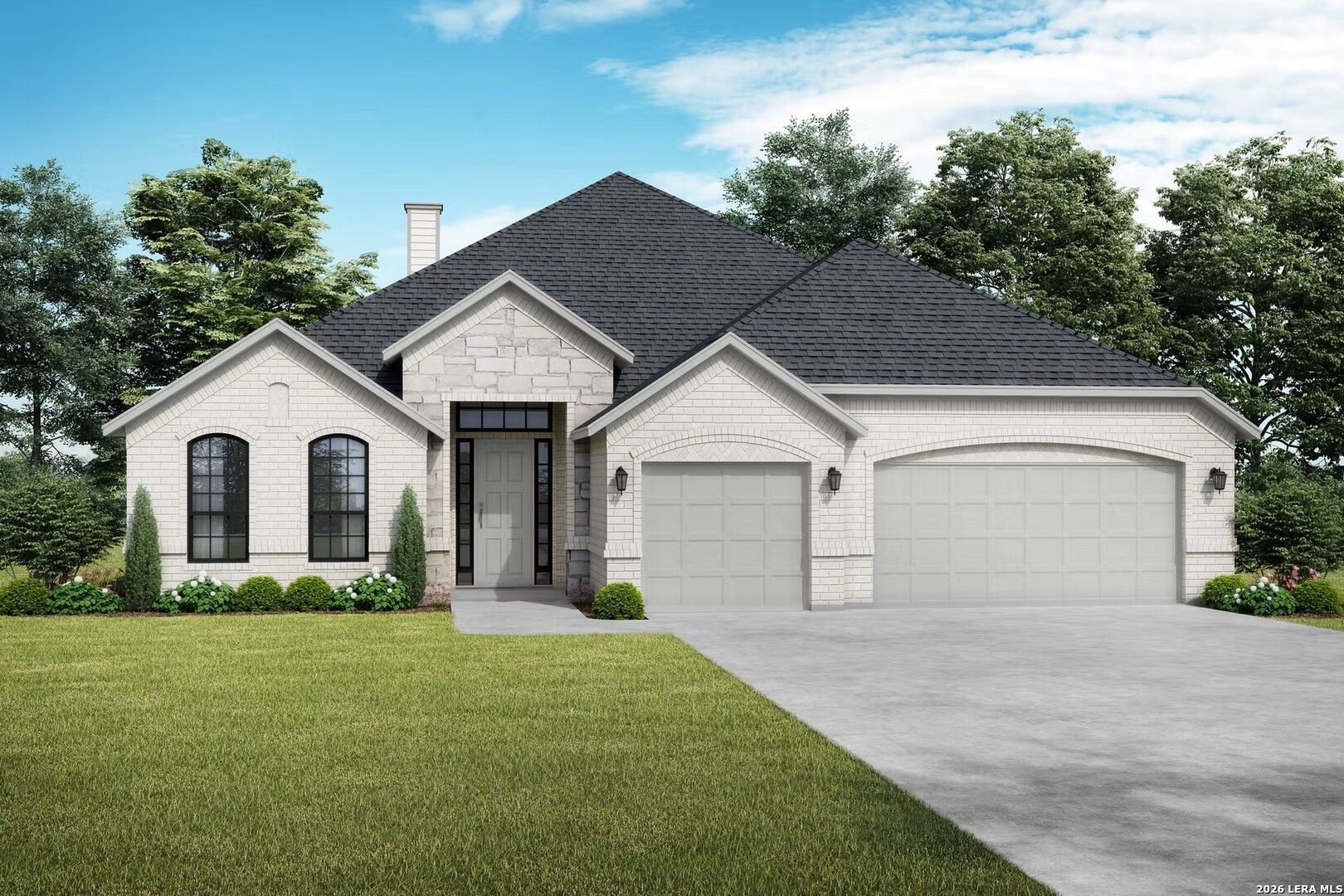 The Garner A floor plan by Davidson Homes: 1-story, 4-bedroom house with 3-car garage in The Reserve at Potranco Oaks.