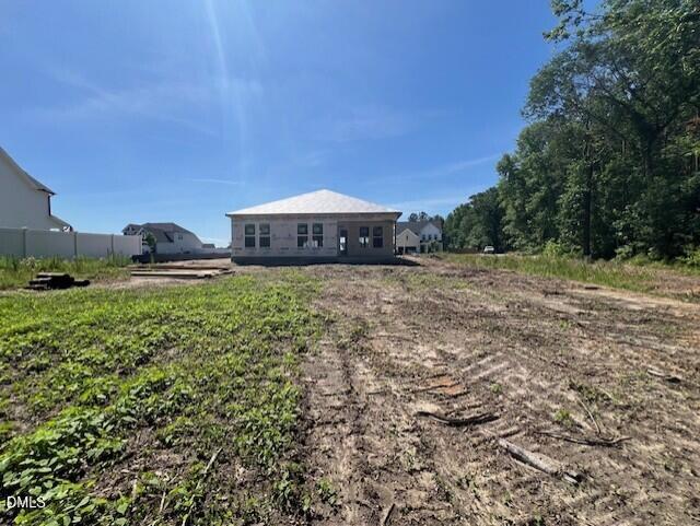 New construction Franklin C floor plan by Davidson Homes in Wellers Knoll, Lillington, NC with large backyard.