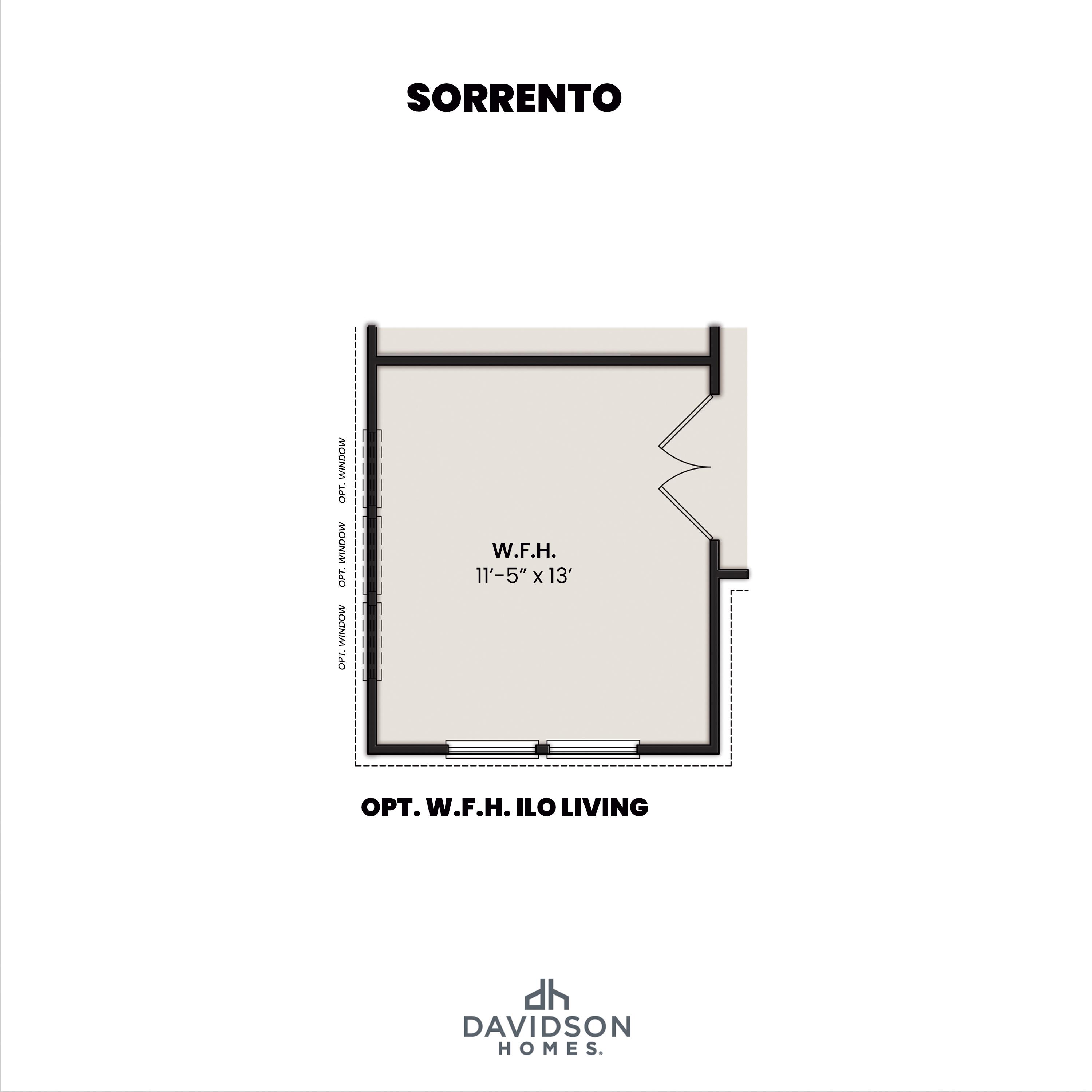 2 - The Sorrento I buildable floor plan layout in Davidson Homes Homes' Sundance Cove community.