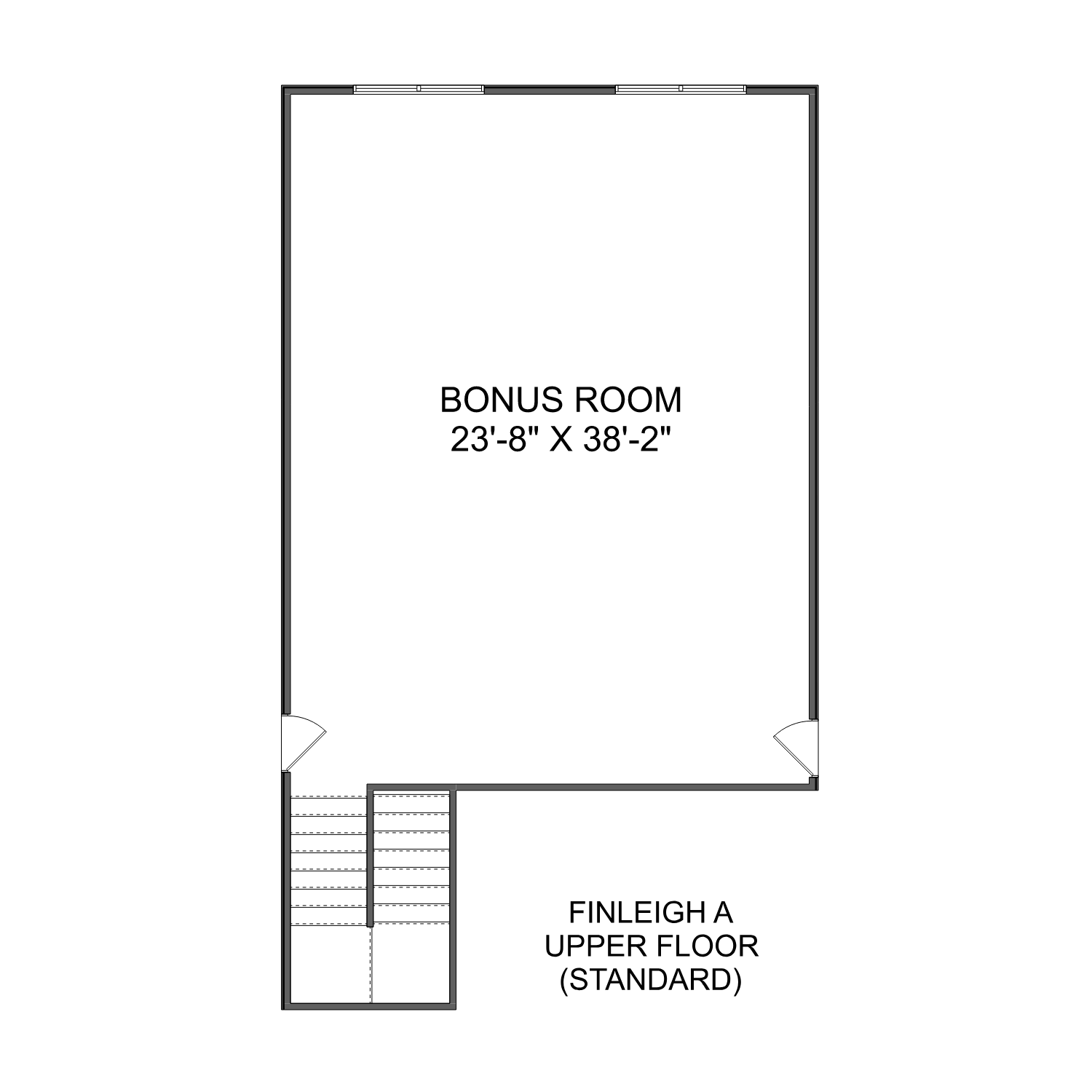 Davidson Homes' The Finleigh Upper Floor Plan with Bonus