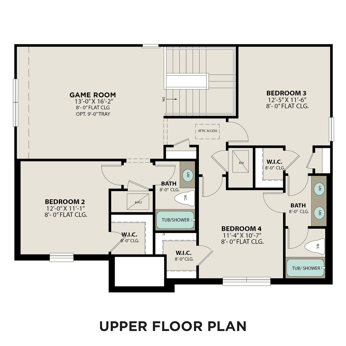 2 - The Sequoia A with 3-Car Garage buildable floor plan layout in Davidson Homes' Sierra Vista community.