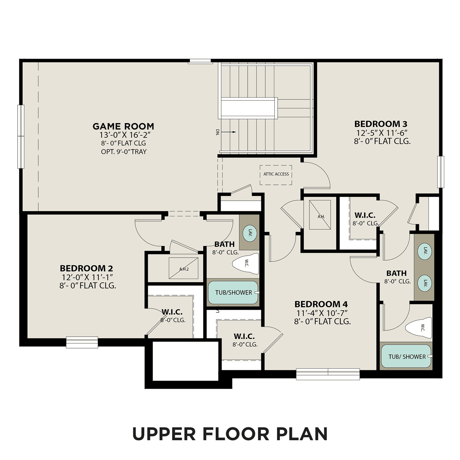2 - The Sequoia A buildable floor plan layout in Davidson Homes Homes' Horizon Pointe community.
