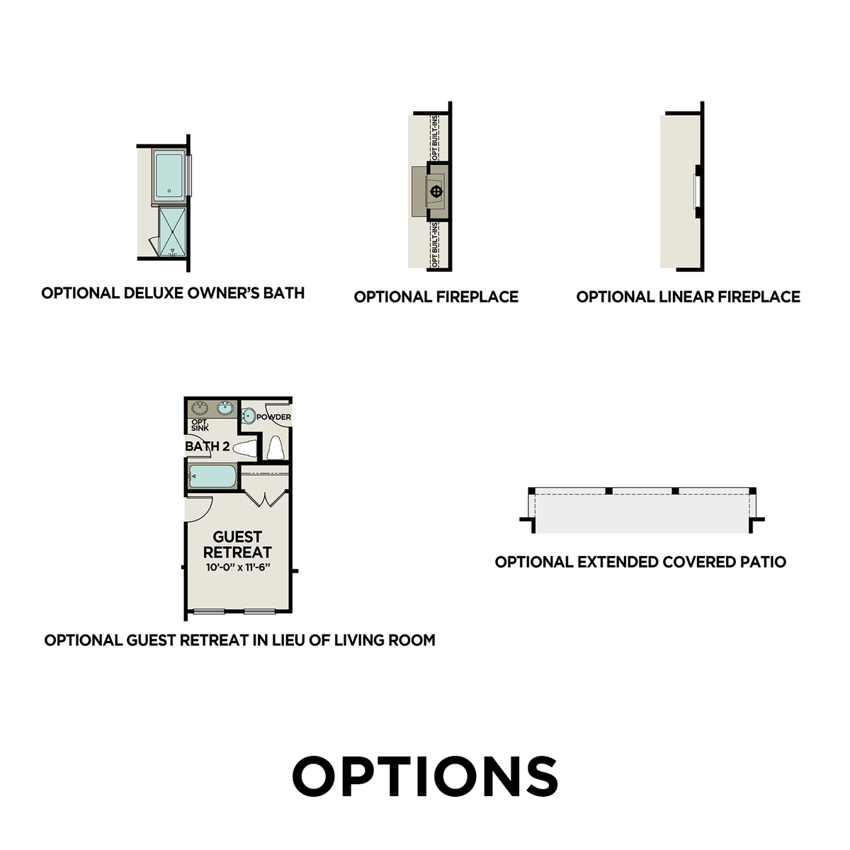 3 - The Rockford B – Side Entry buildable floor plan layout in Davidson Homes' Everleigh community.