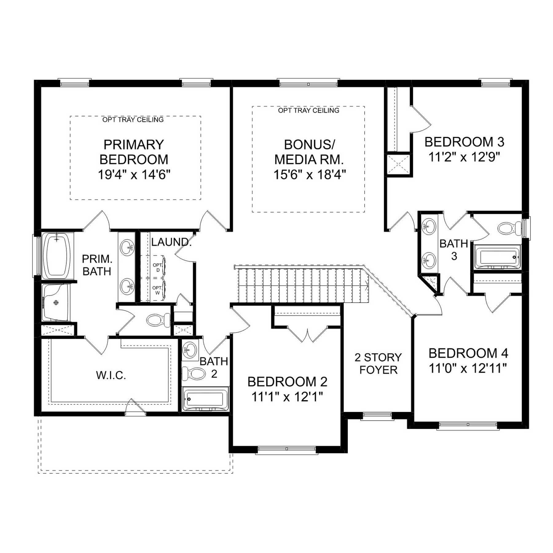 2 - The Madison D buildable floor plan layout in Davidson Homes Homes' Anderson Farm community.
