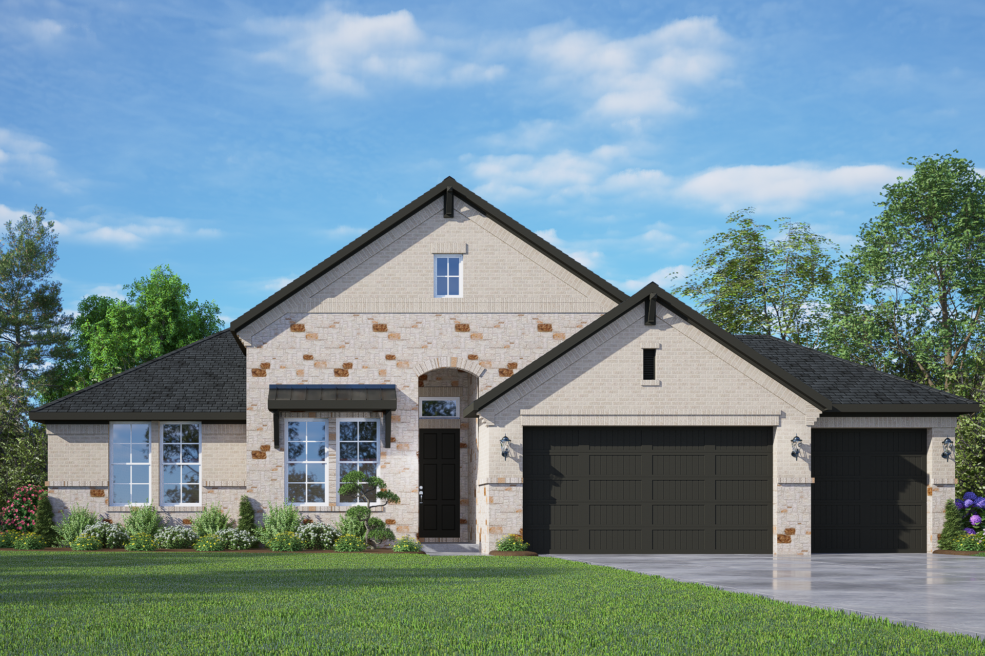 The Edward B with 3-Car Garage