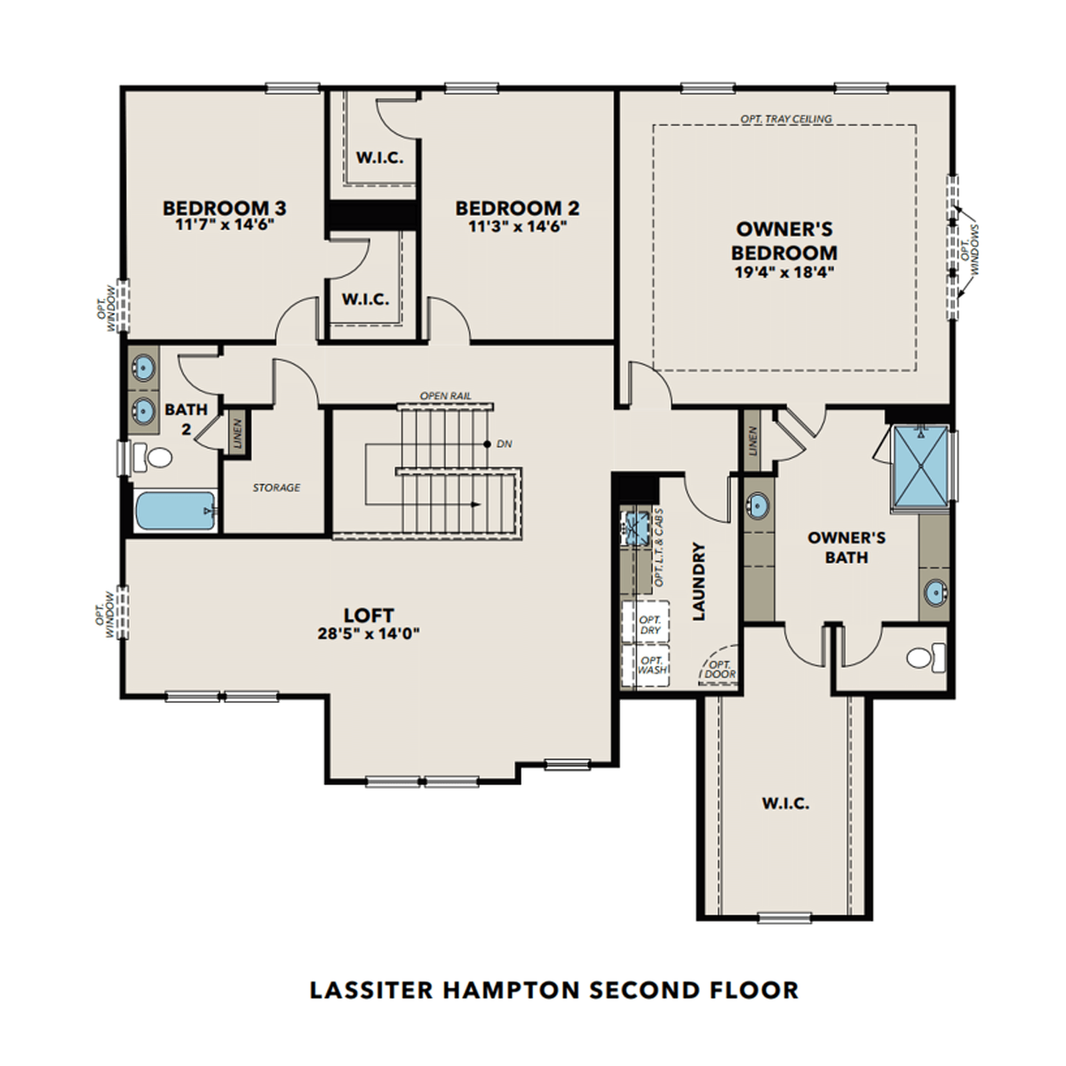 2 - The Hampton B- Finished Basement floor plan layout for 2465 Sims Drive in Davidson Homes' Lassiter Place  community.