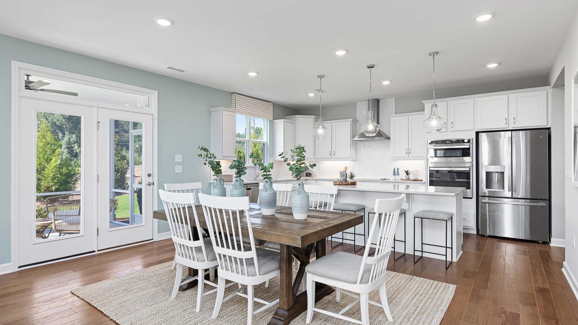 Lovely modern farmhouse kitchen inside a Davidson Home