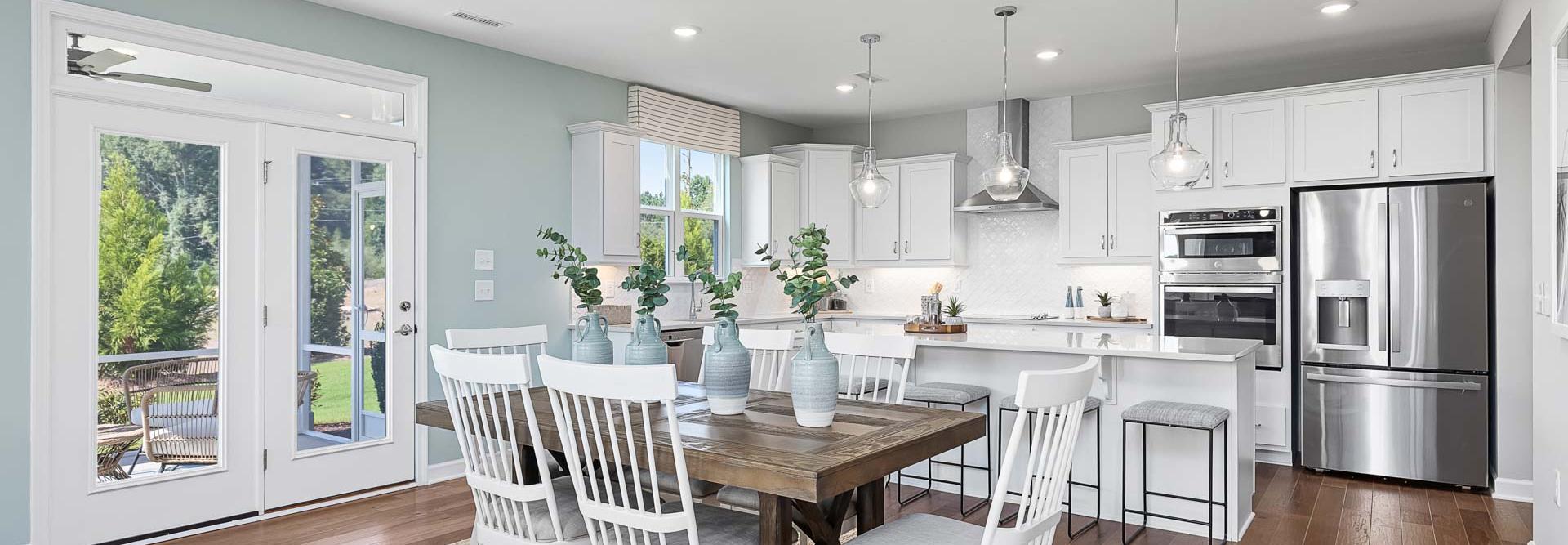 Lovely modern farmhouse kitchen inside a Davidson Home